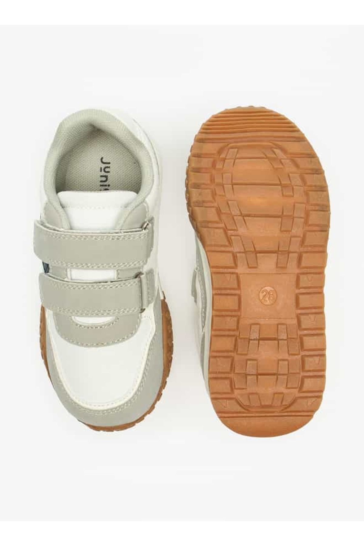 Juniors-Panelled Sneakers with Hook and Loop Closure 4