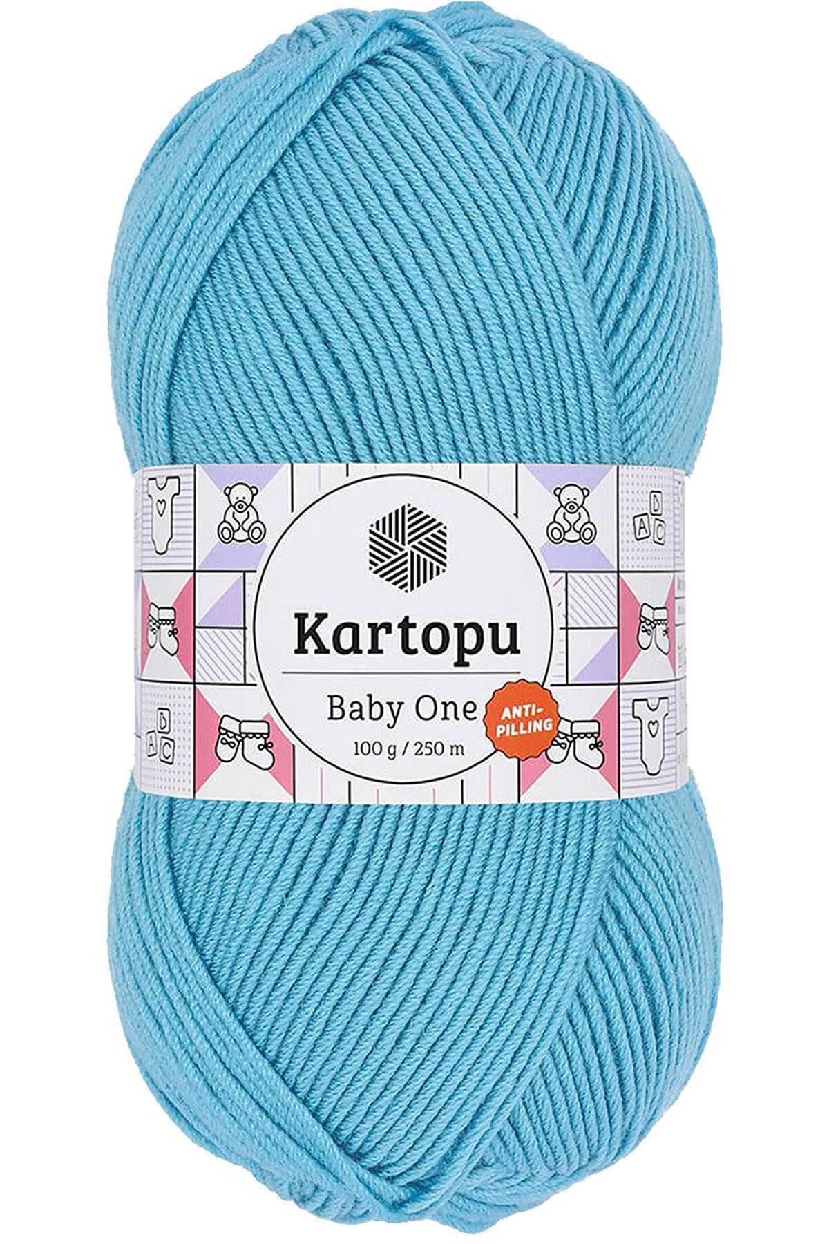 Kartopu 1 Adet Baby One Tüylenmeyen El Örgü İpi Yünü Turkuaz K576