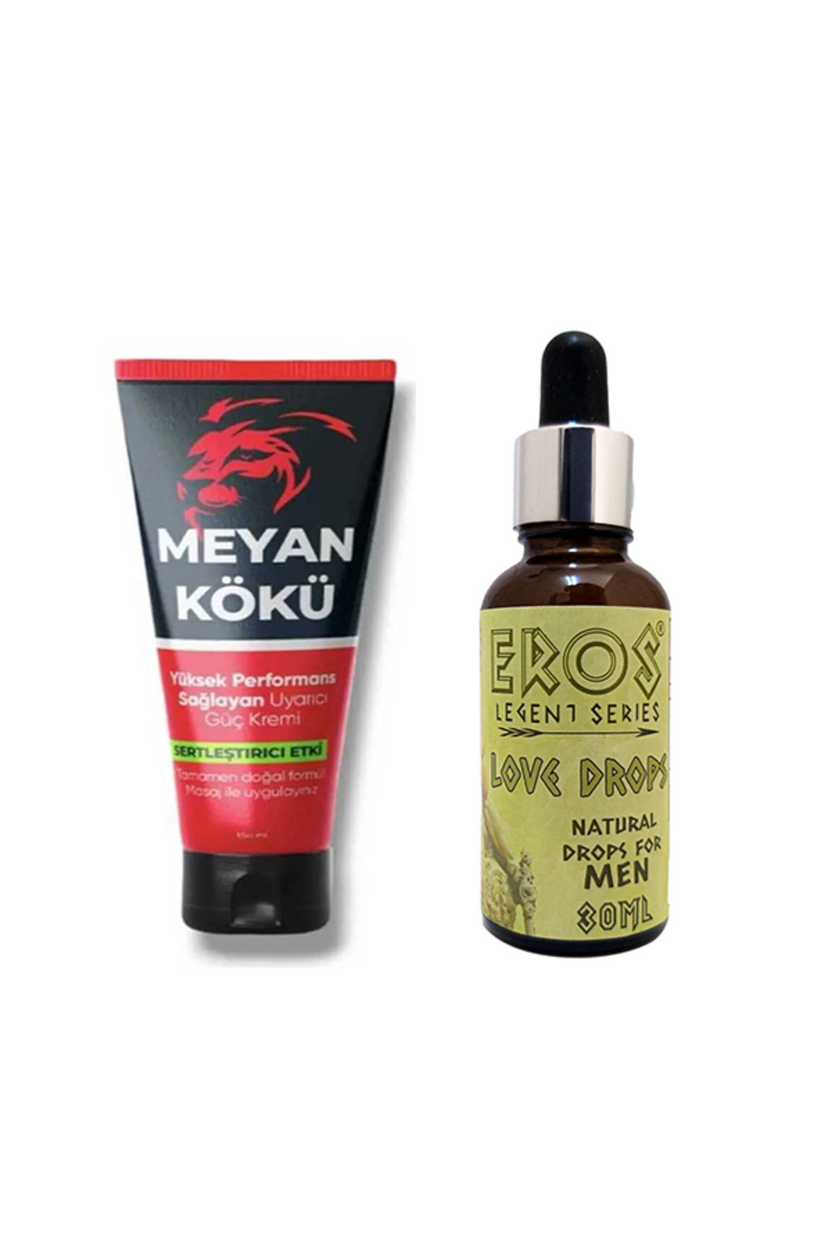 Eros Love Drops For Men ile Meyan Kökü Erkeklere Özel Faster Actives Cream