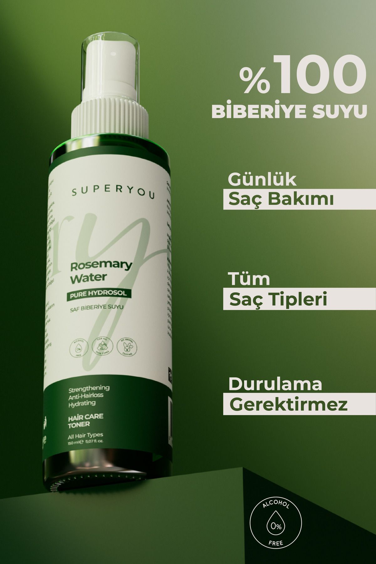 Superyou Biberiye Suyu Güçlendirici ve Dökülme Önleyici Saç Toniği 150ML