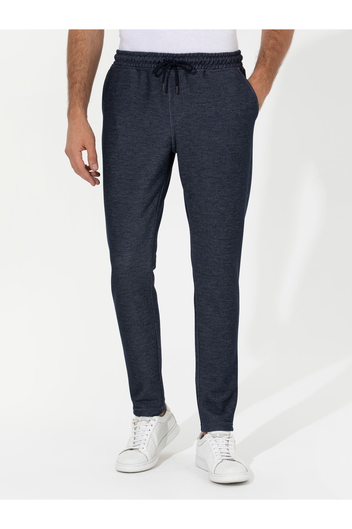 شلوار گرمکن آبی مردانه NAVY FIT شش اورجینال کاشارل Cacharel