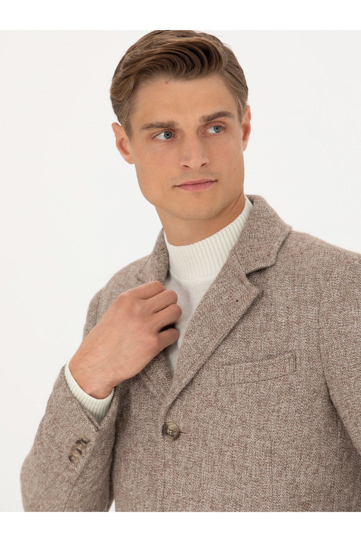 Cacharel Açık Kahverengi Slim Fit Palto 50259331-VR002 görsel 2