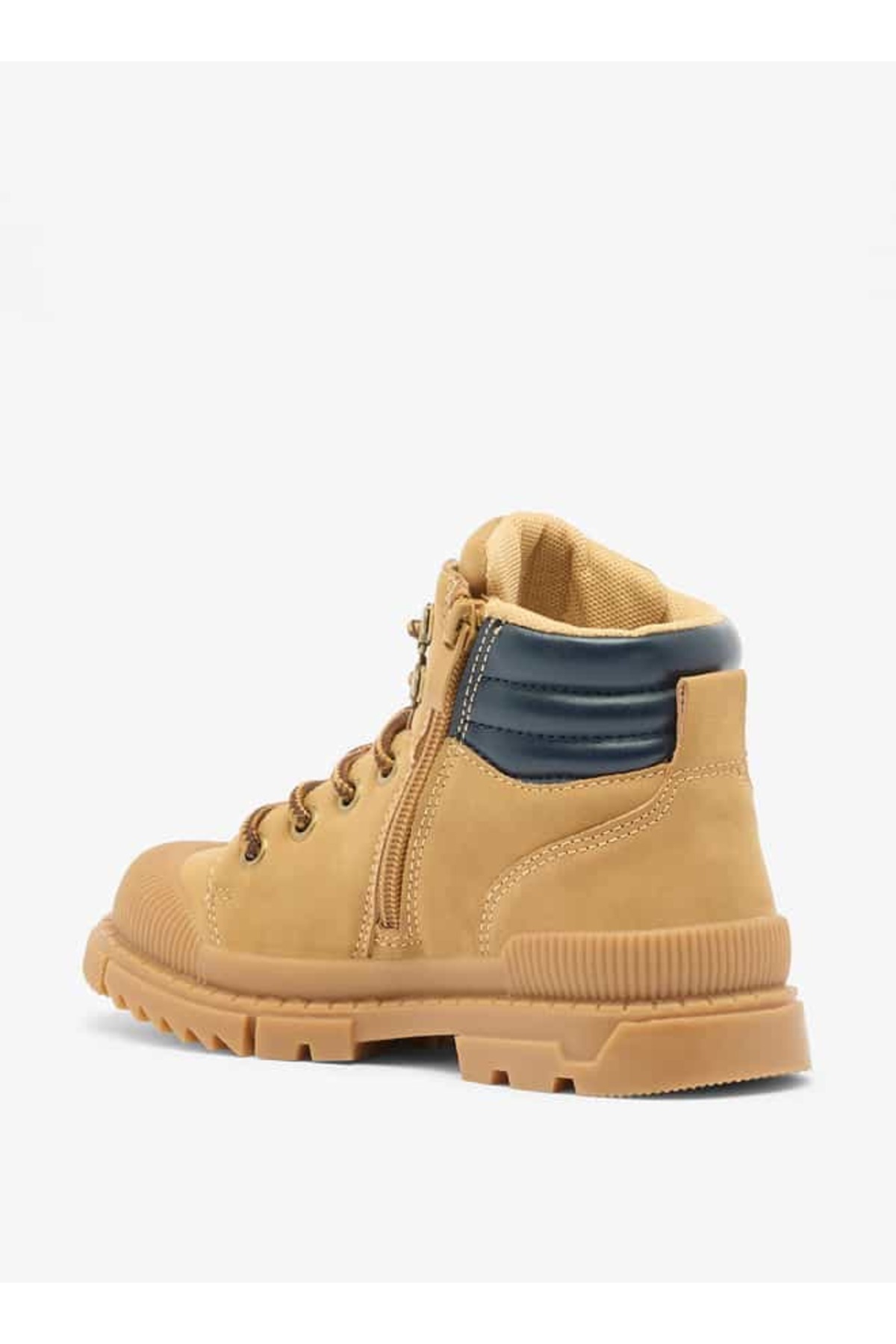 LBL by Shoexpress-Panelled High Cut Boots with Lace Detail and Zip Closure 2