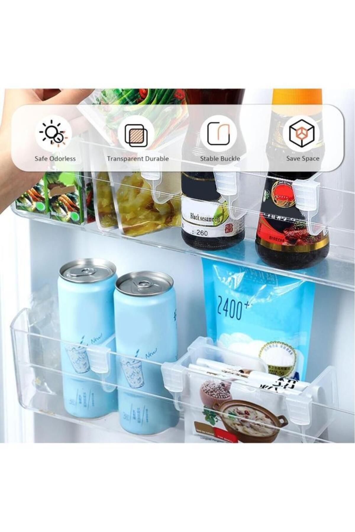 jetfast-20 قطعة رف الثلاجة، منظم الرفوف، حامل البيض، فاصل الزجاجة، حامل الأكواب 6