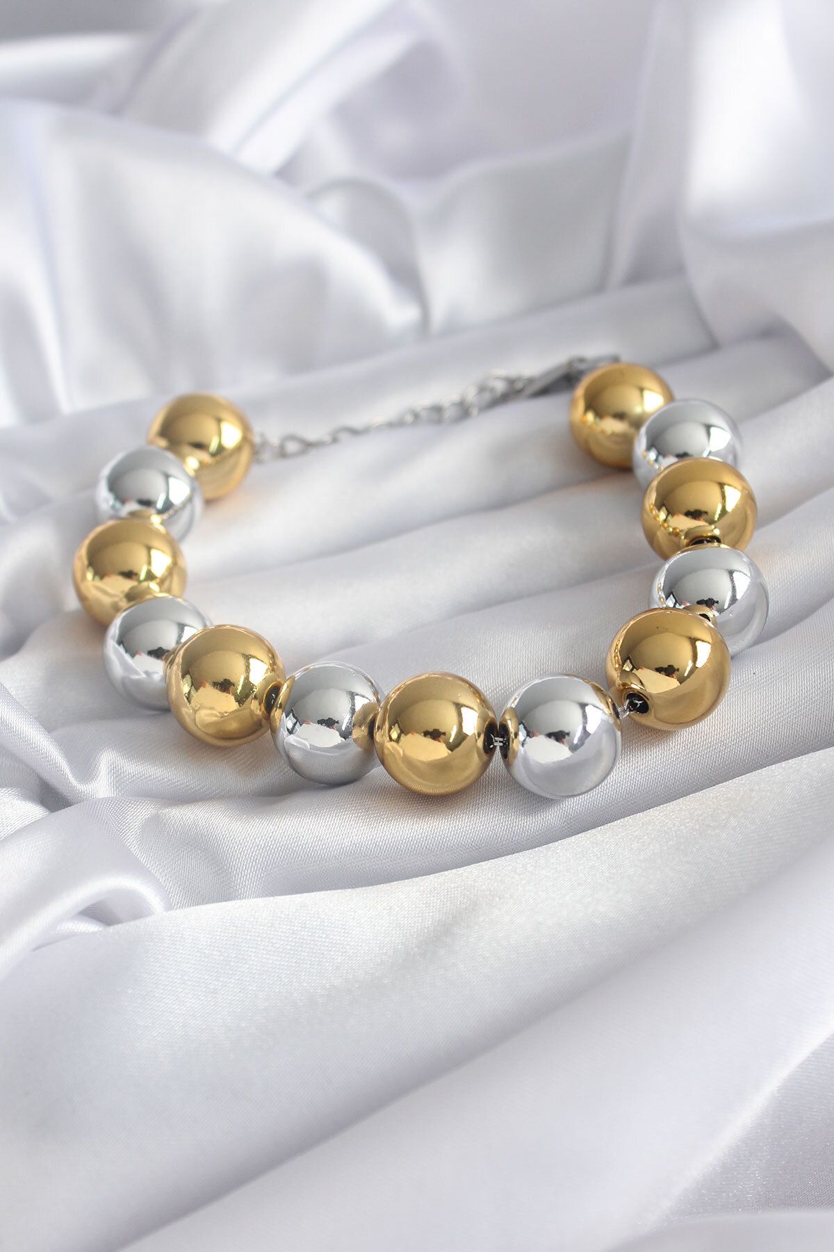 BZK ACCESSORİES Pirinç Gold Gümüş Renk VİP Seri Kadın Bileklik