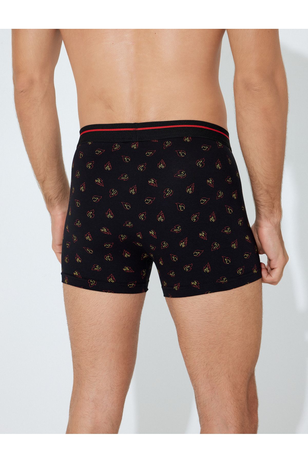 Koton-Minimal Patterned - Rubber Waist 3-Piece Boxer Set, Multicolored 3