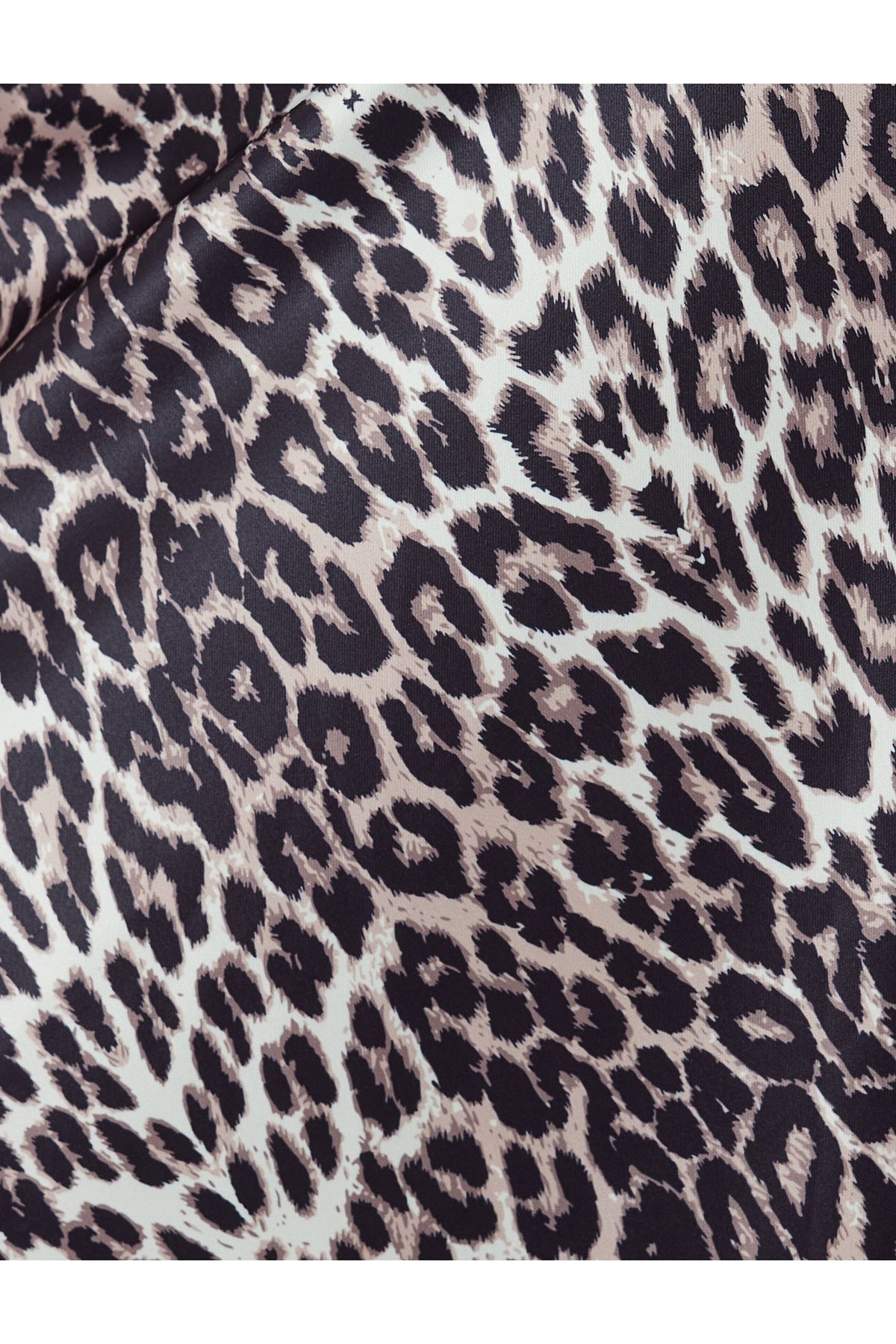 Koton-Leopard Patterned Satin Midi Skirt - A-line, Standard Waist 6
