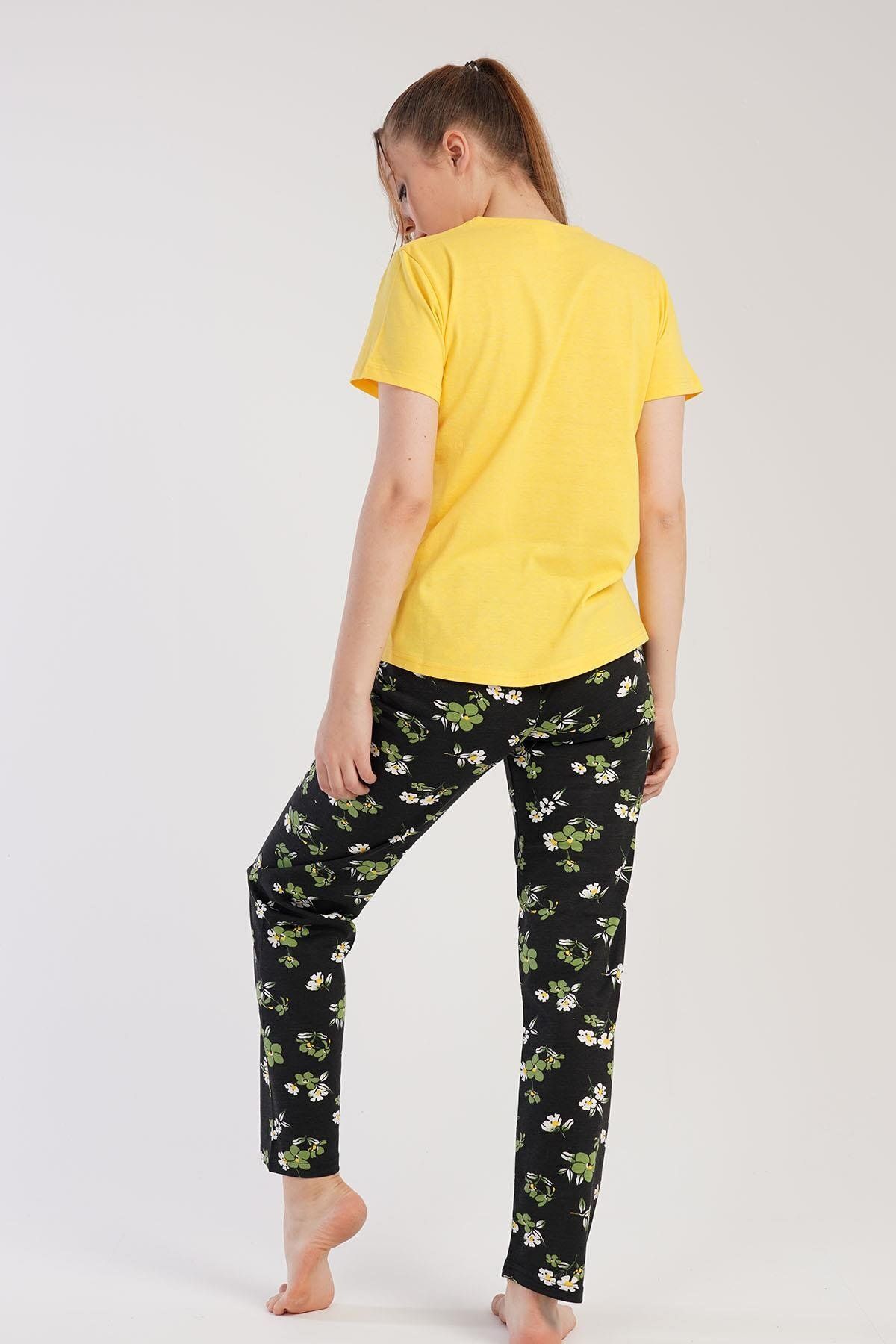 C&City-Short Sleeve Pajama Set Yellow-441002 5