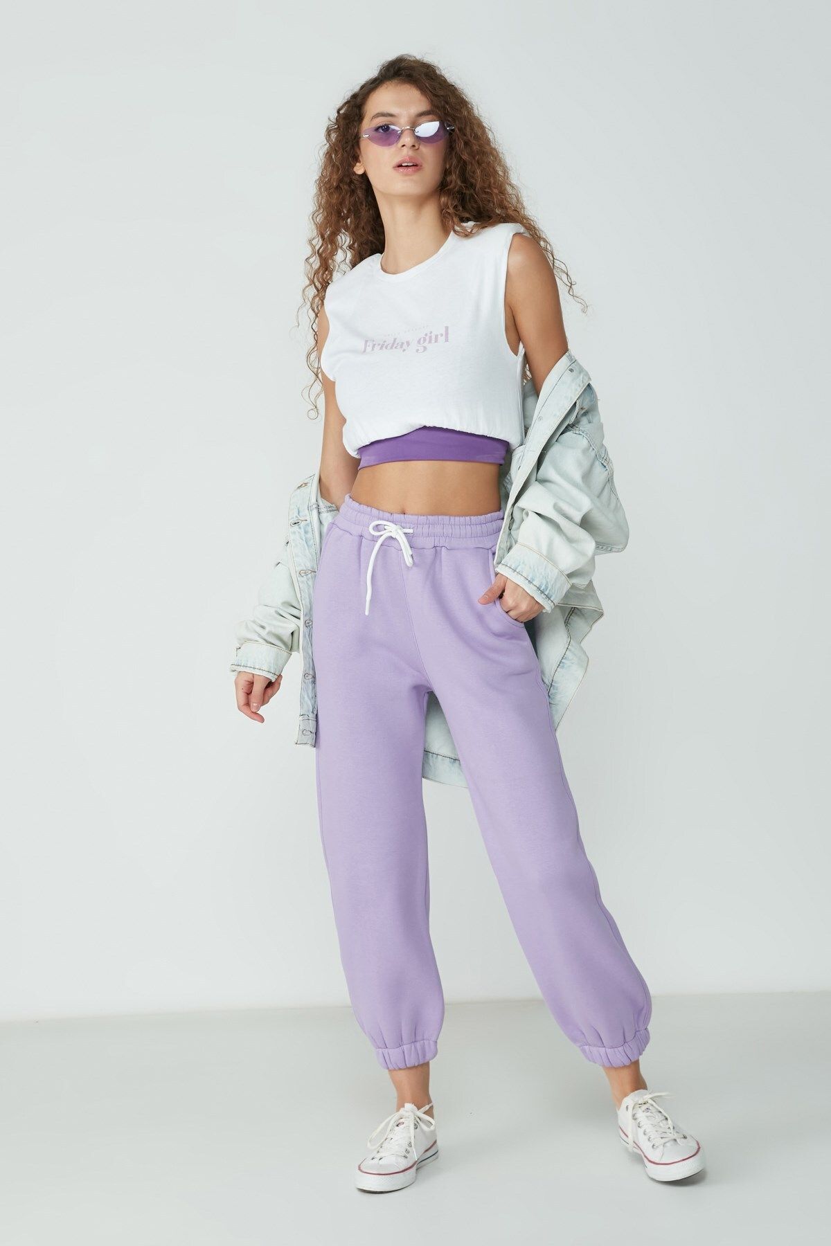 C&City-Tepláky Jogger 906 Lilac 1