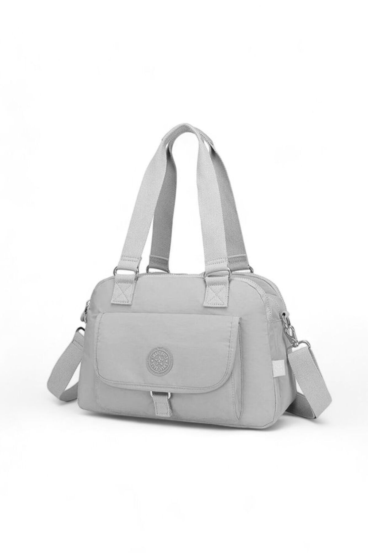 SMART BAGS-Crinkle Light Gray Women's Shoulder Bag Smb1122 2