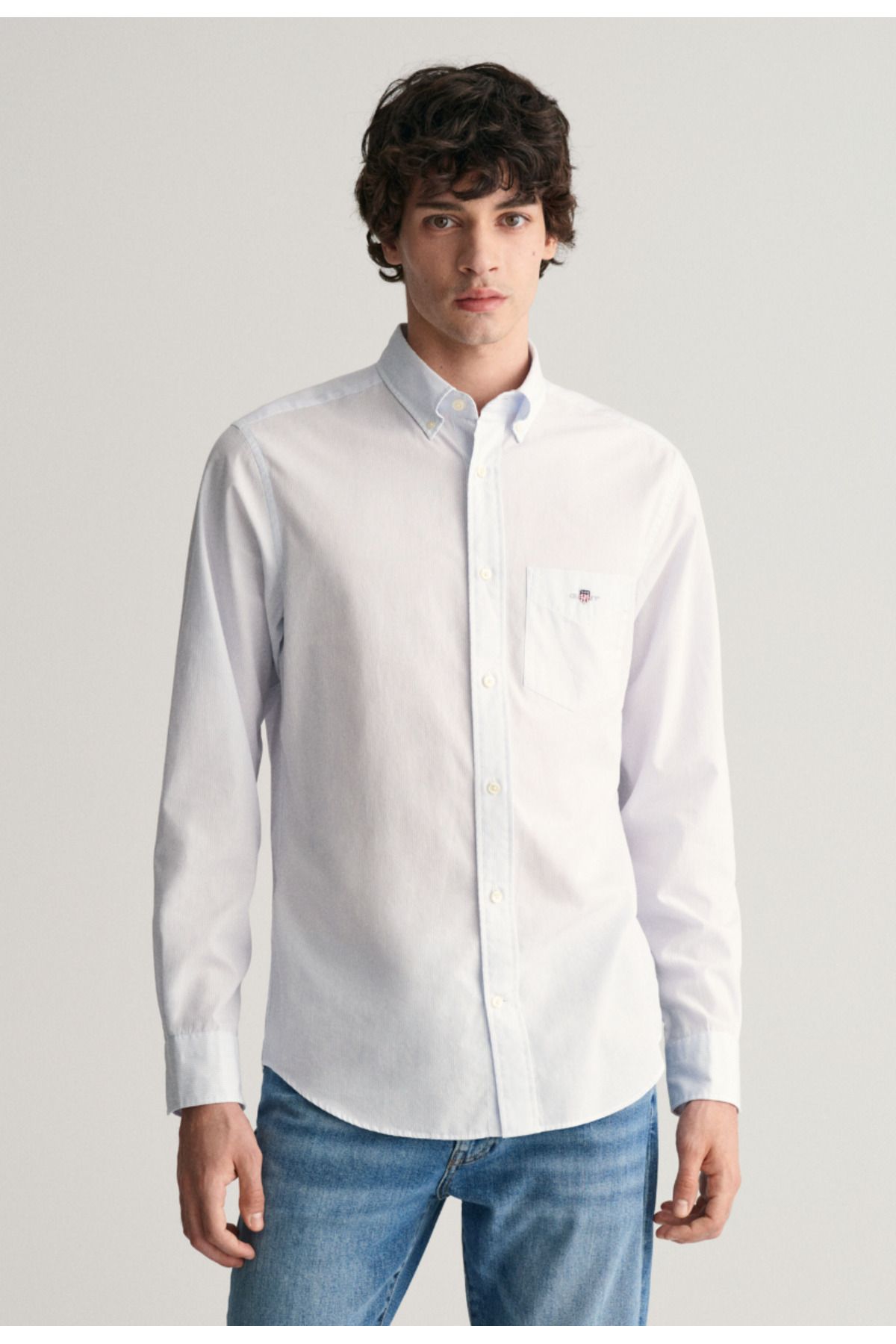 Gant-Regular Fit Banker Stripe Poplin Shirt 1