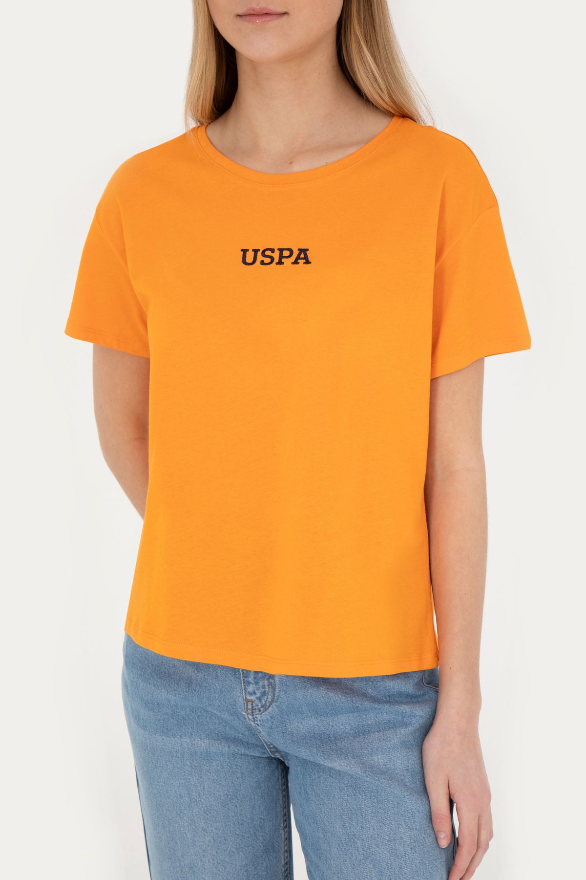 U.S. Polo Assn.-Tricou portocaliu pentru damă 50285886 -VR051 6