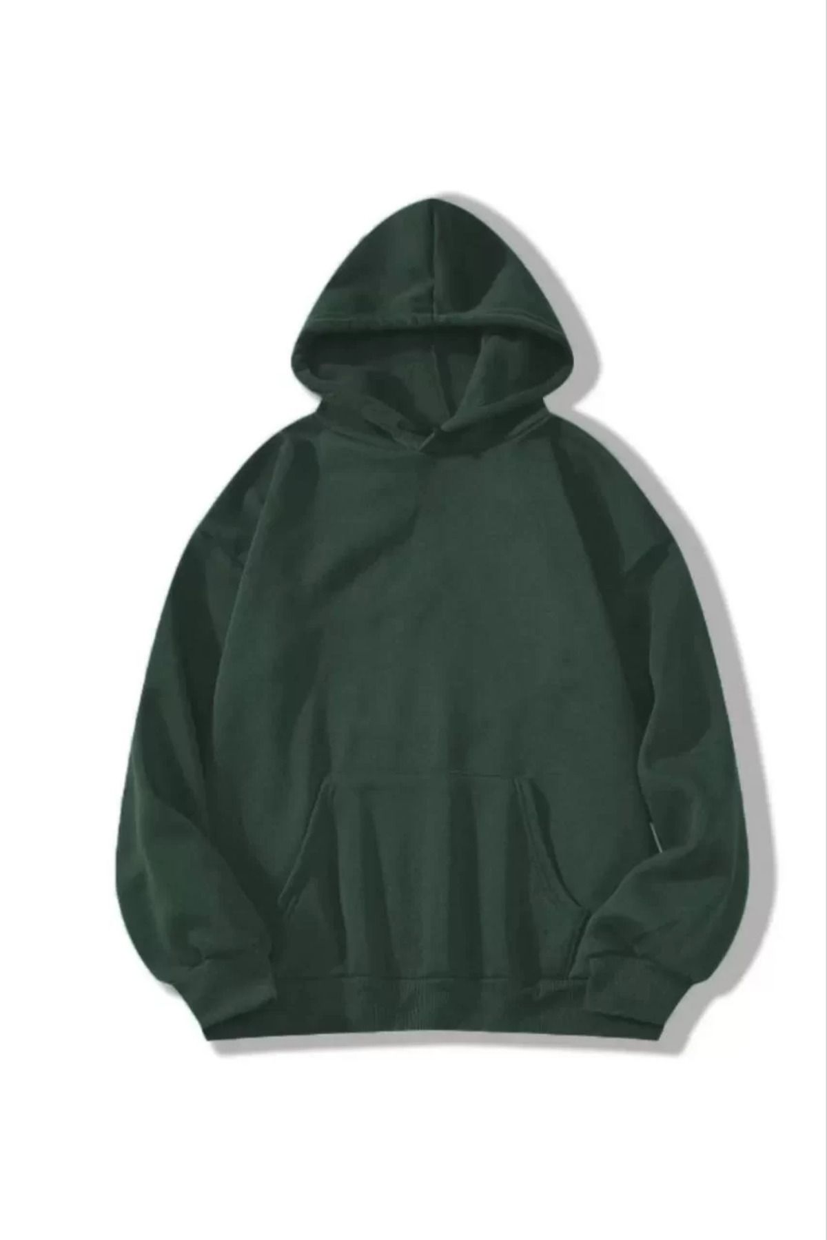 SA Alişveriş Dünyam 3 İplik Pamuklu Unisex Kapşonlu Sweetshirt - Haki
