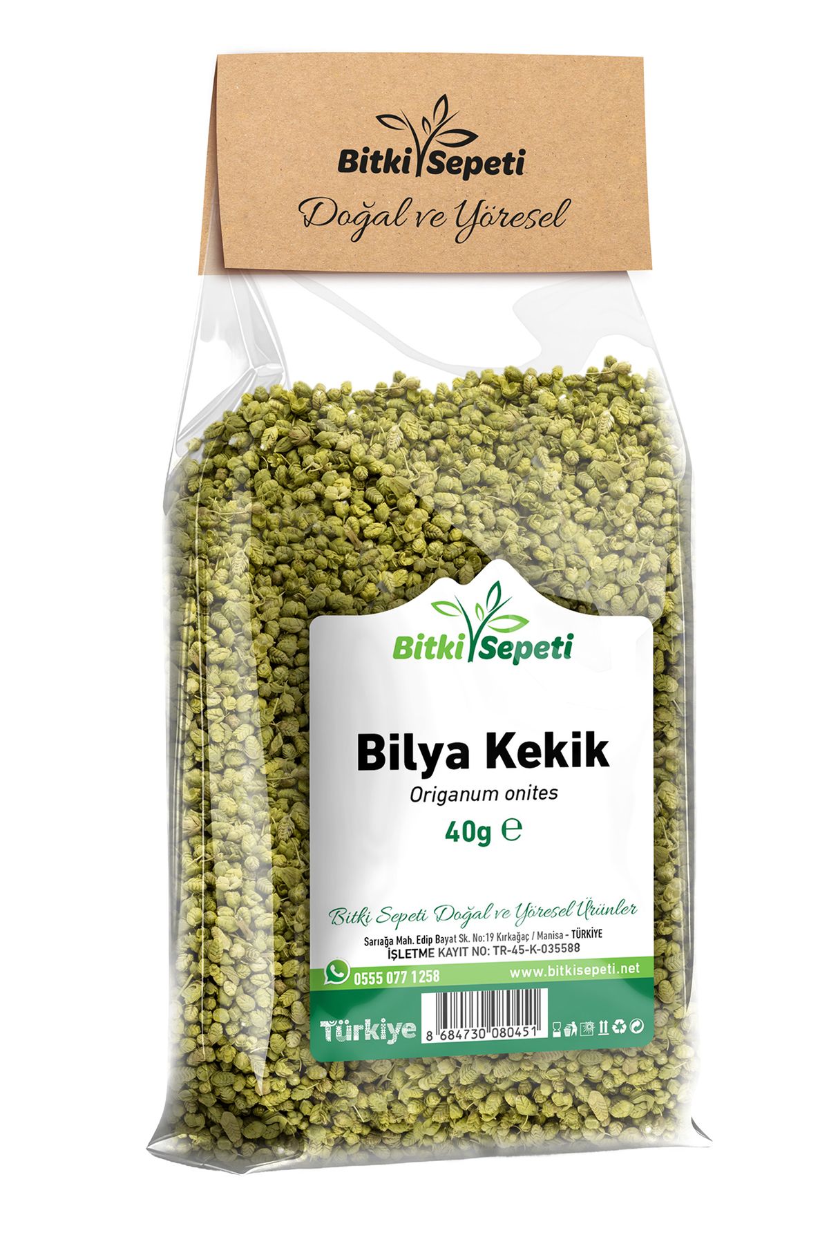 Bitki Sepeti Bilya Kekik, Top Kekik, Izmir Kekiği, Turkish Oregano, Origanum Onites, 40 gr