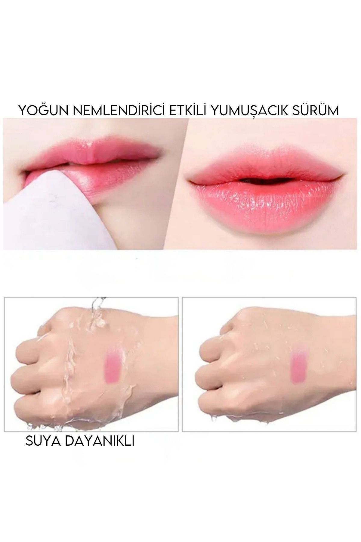 Lesvip's Çiçekli Ruj Uzun Süre Kalıcı Dudak Balsamı Nemlendirici Etkili Dudak Parlatıcı X2 No2.no62-3