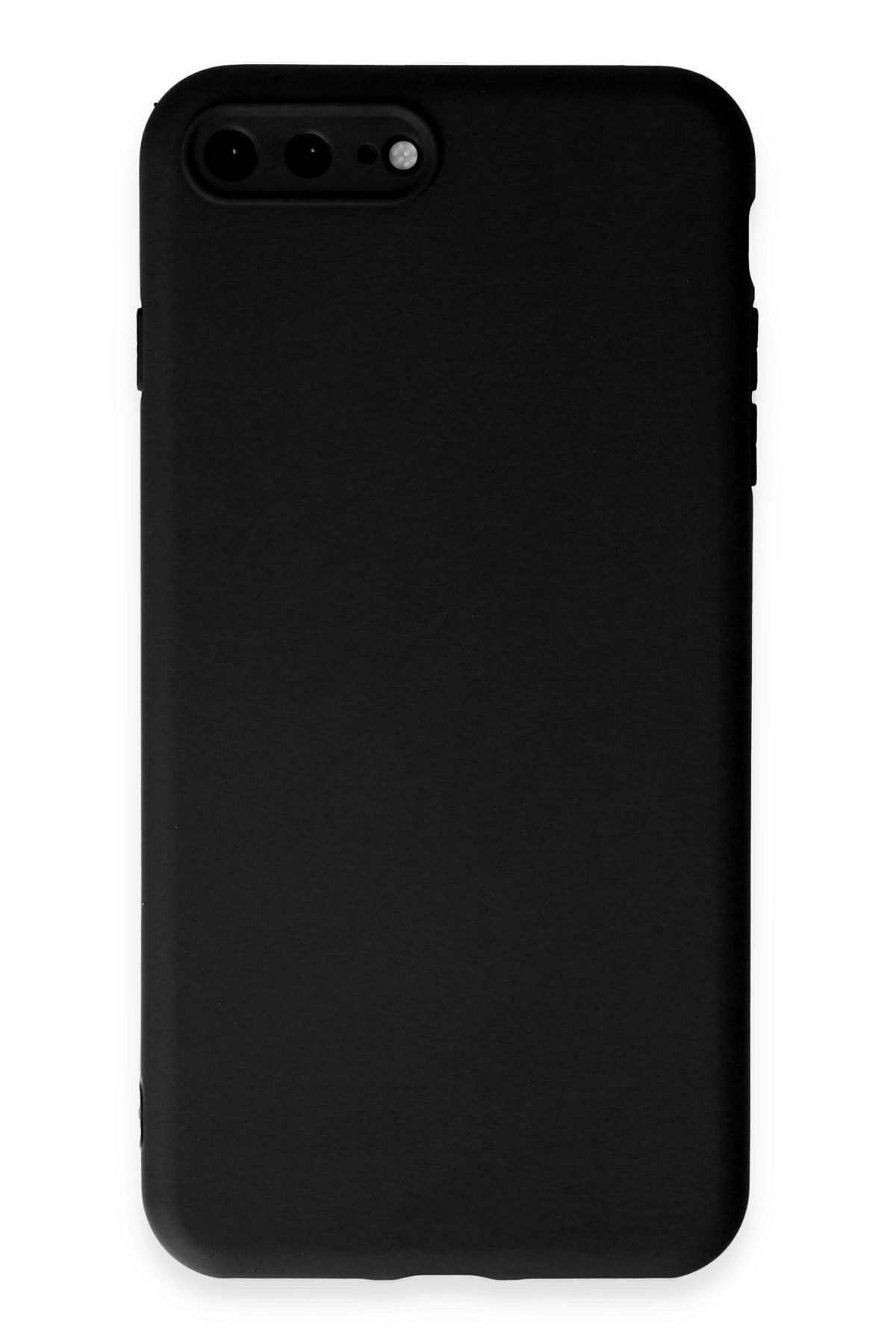 cepmoda iPhone 8 Plus Uyumlu İnce Esnek Soft Rubber Telefon Kılıfı - SİYAH
