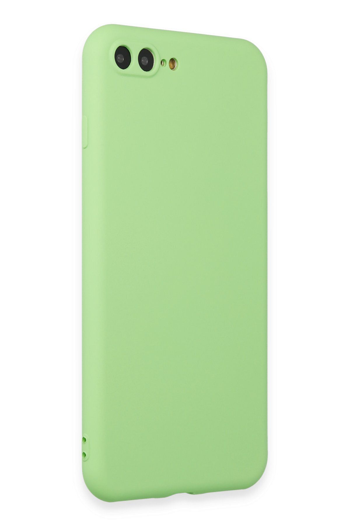 cepmoda iPhone 8 Plus Uyumlu İnce Esnek Soft Rubber Telefon Kılıfı - AÇIK YEŞİL