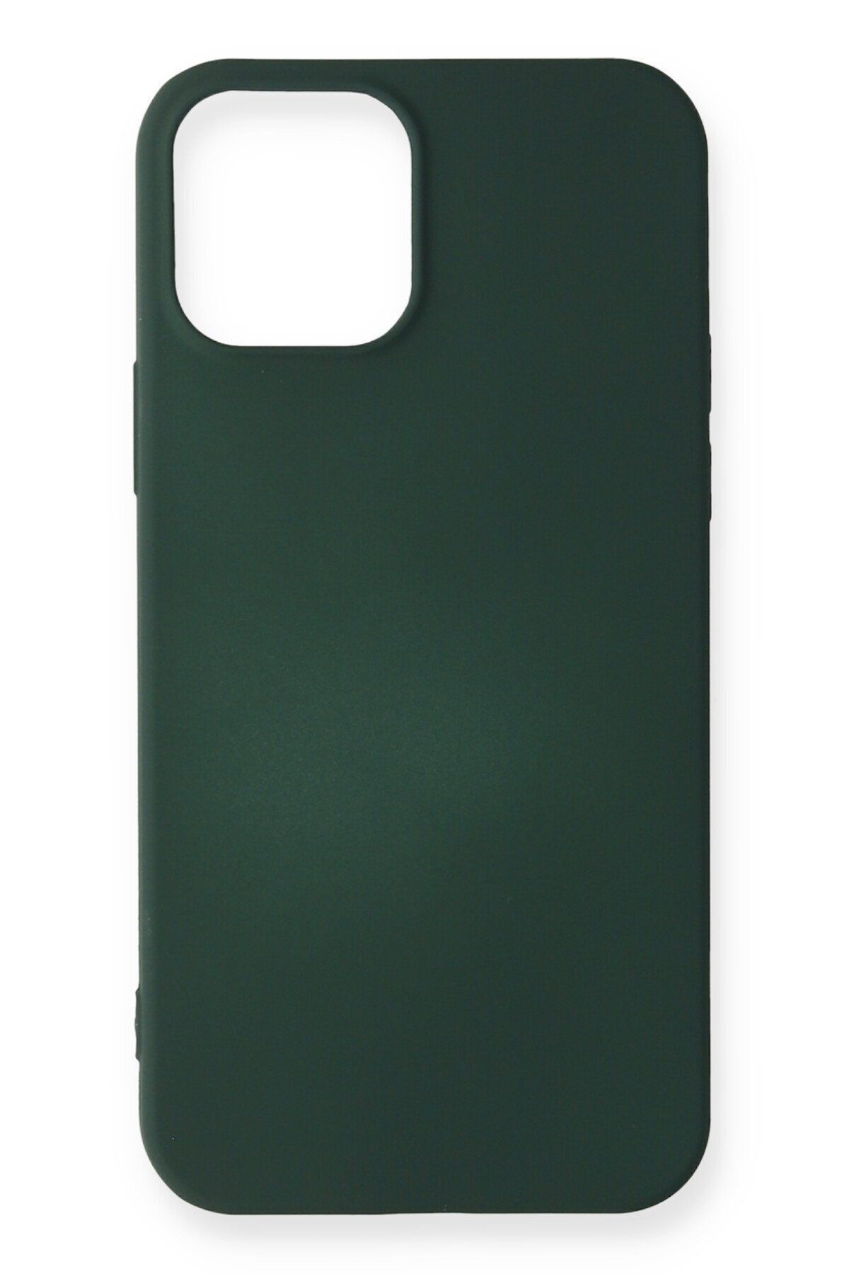 cepmoda iPhone 12 MİNİ Uyumlu İnce Esnek Soft Rubber Telefon Kılıfı - KOYU YEŞİL