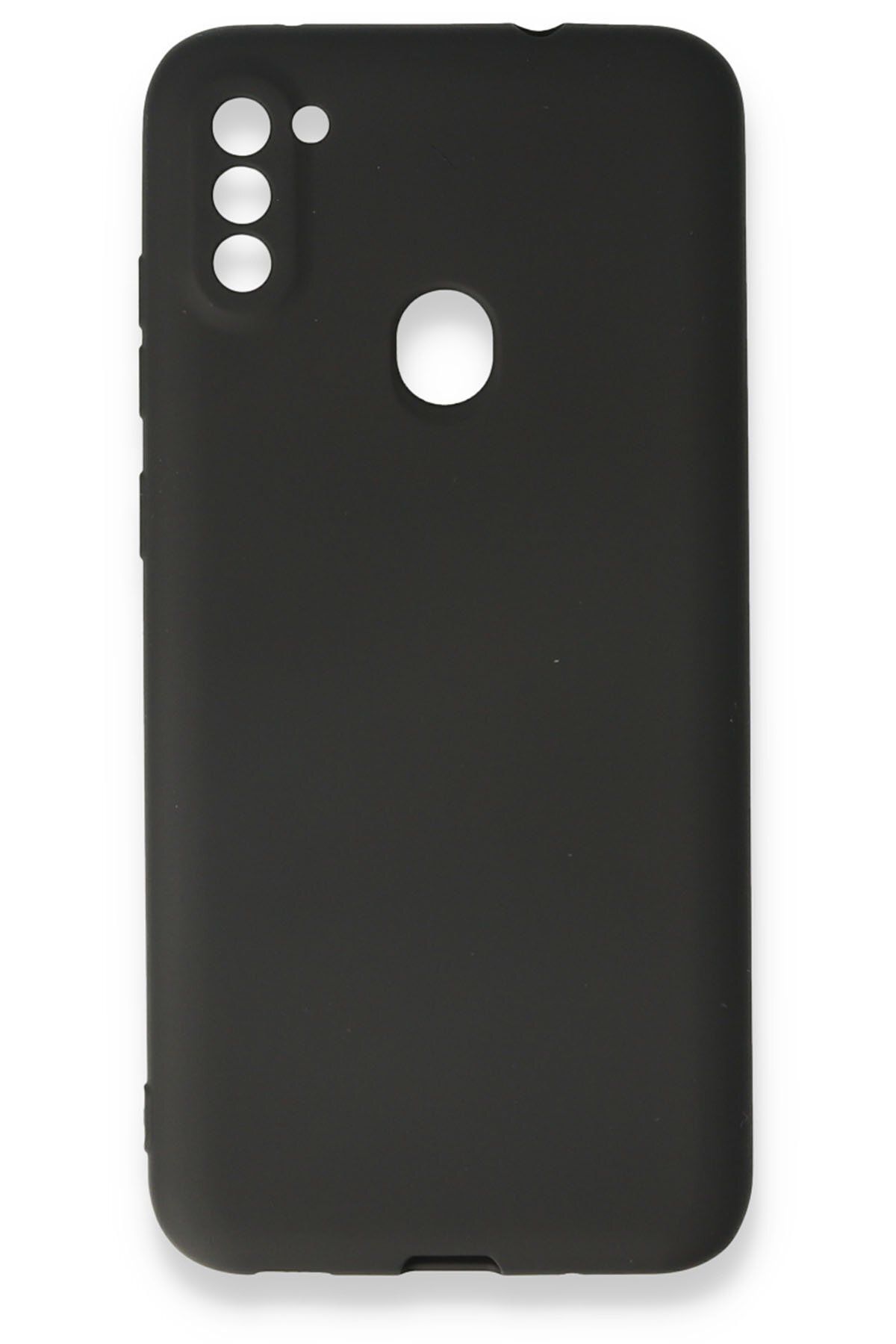 cepmoda Samsung Galaxy A11 / M11 Uyumlu İnce Esnek Soft Rubber Telefon Kılıfı - SİYAH