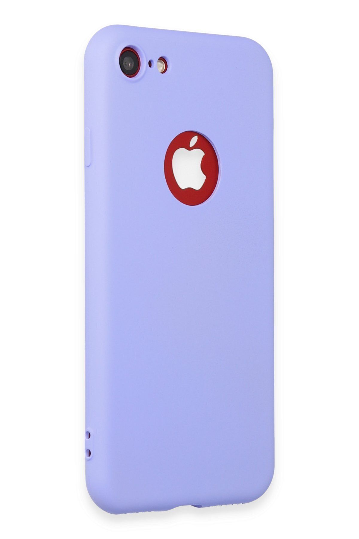 cepmoda iPhone SE 2020 Uyumlu İnce Esnek Soft Rubber Telefon Kılıfı - LİLA