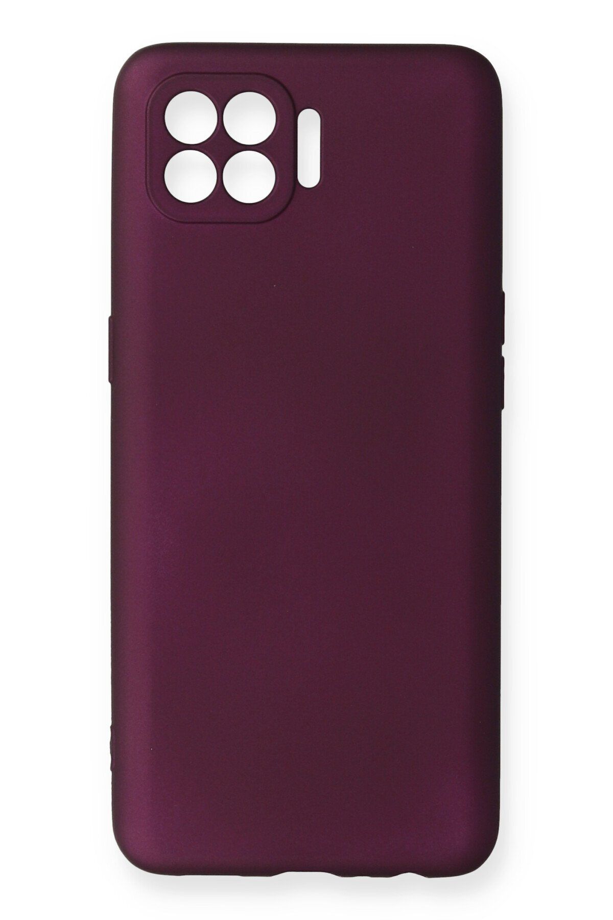 cepmoda OPPO RENO 4 LİTE Uyumlu İnce Esnek Soft Rubber Telefon Kılıfı - MÜRDÜM