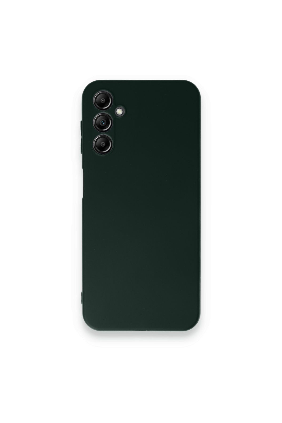 cepmoda Samsung Galaxy A14 4G Uyumlu İnce Esnek Soft Rubber Telefon Kılıfı - KOYU YEŞİL
