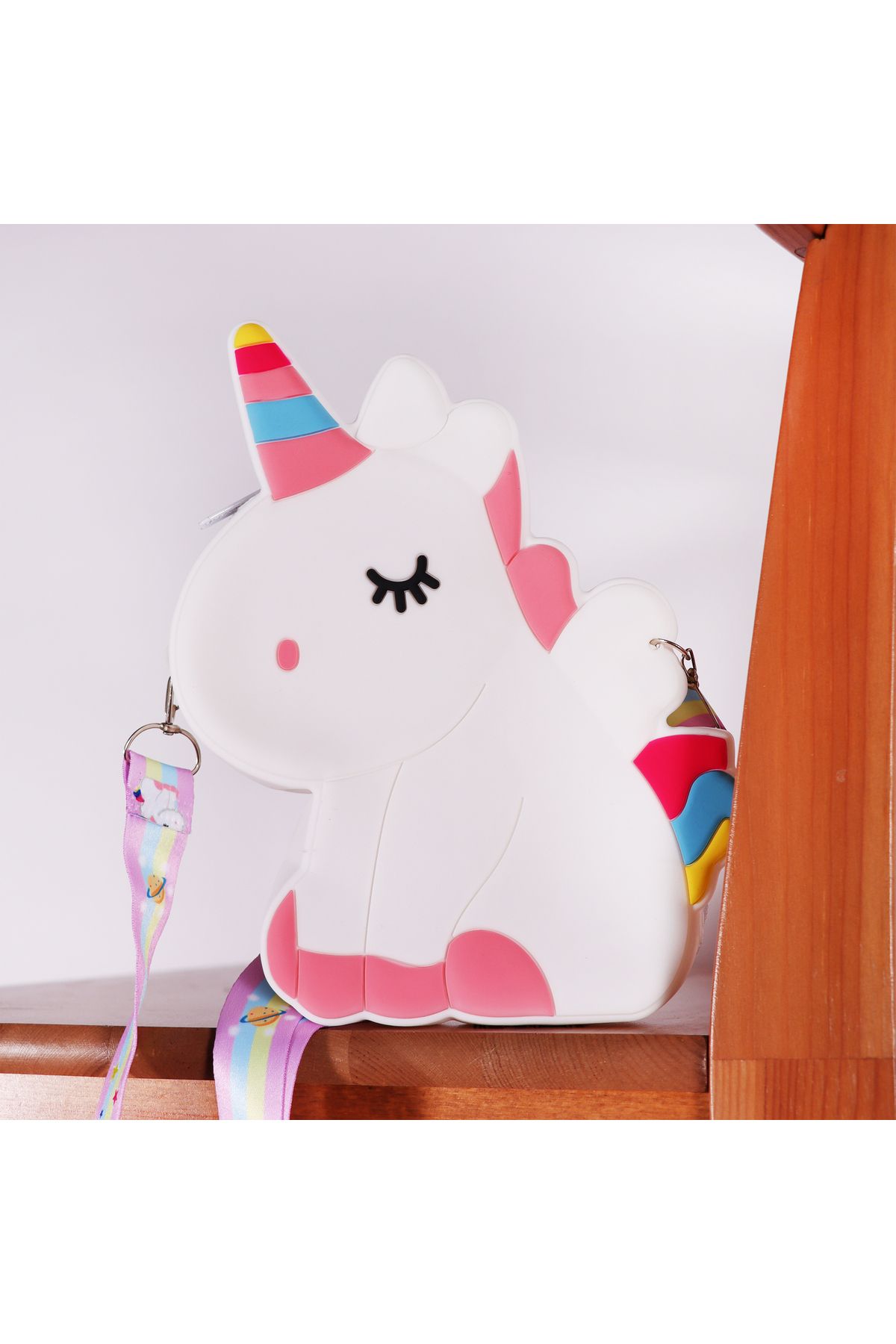 Ogi Mogi Toys-Silikon Weiß Einhorn Umhängetasche 5