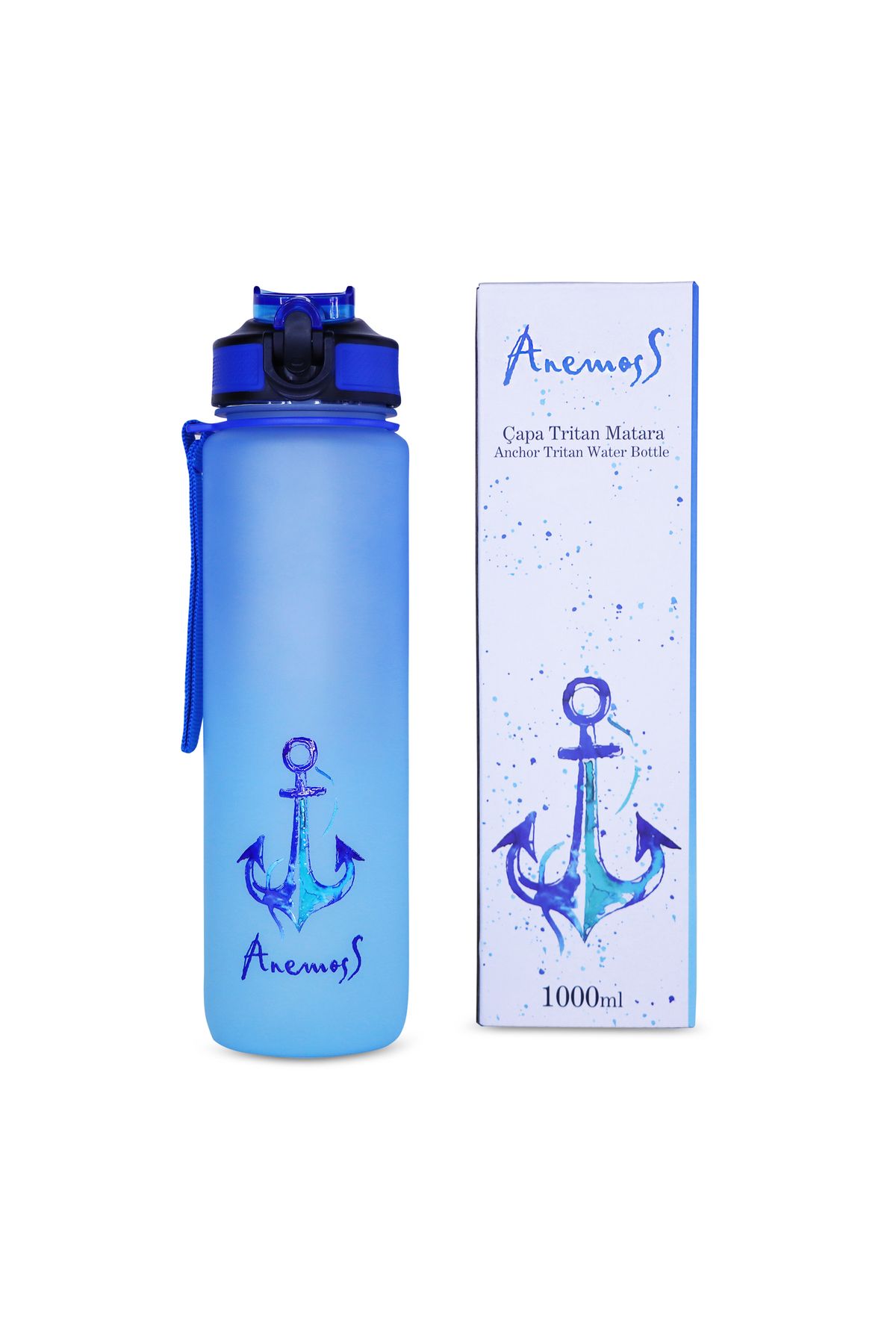 ANEMOSS-Anker Muster Tritan Wasserflasche, 1000 ml 4