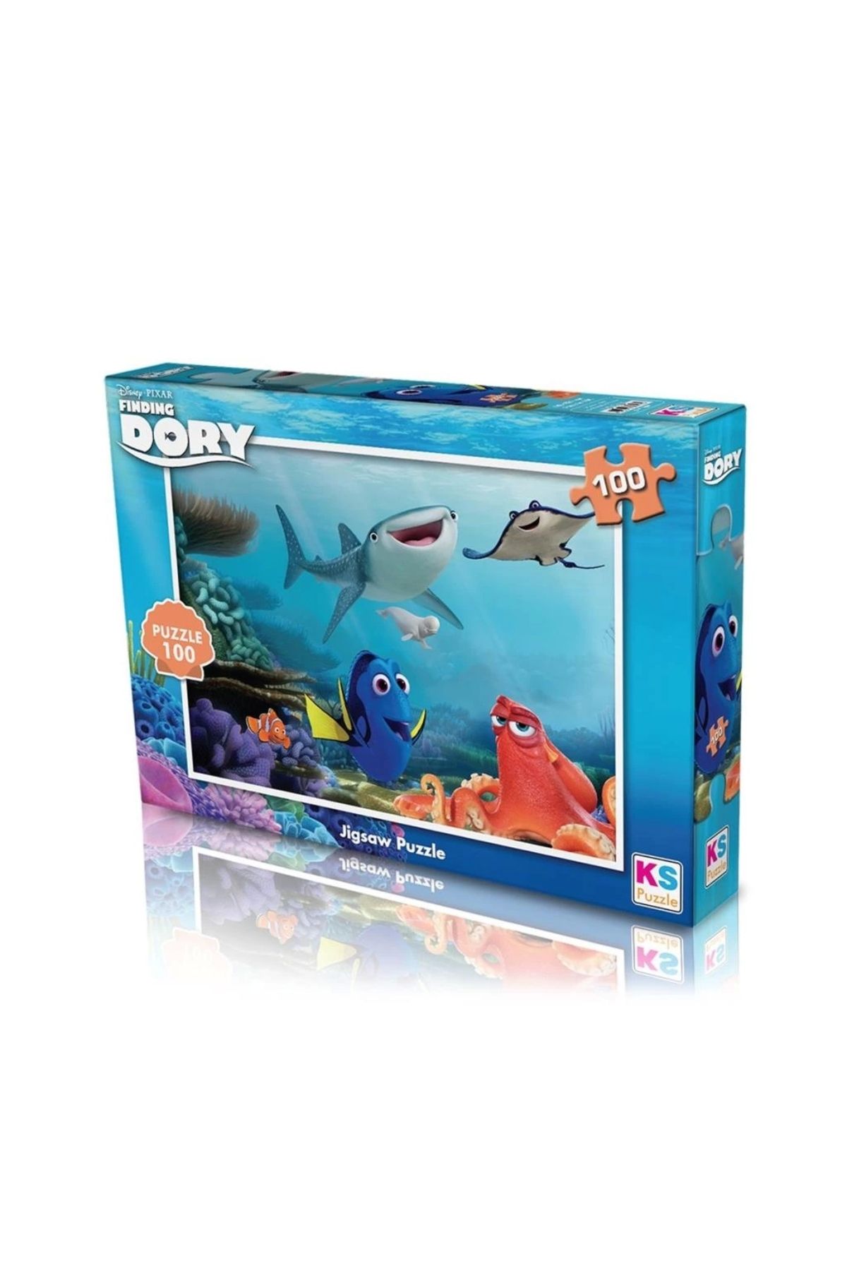 Basic Fun Çocuk DR714 Finding Dory 100 Parça Puzzle -KS Puzzle