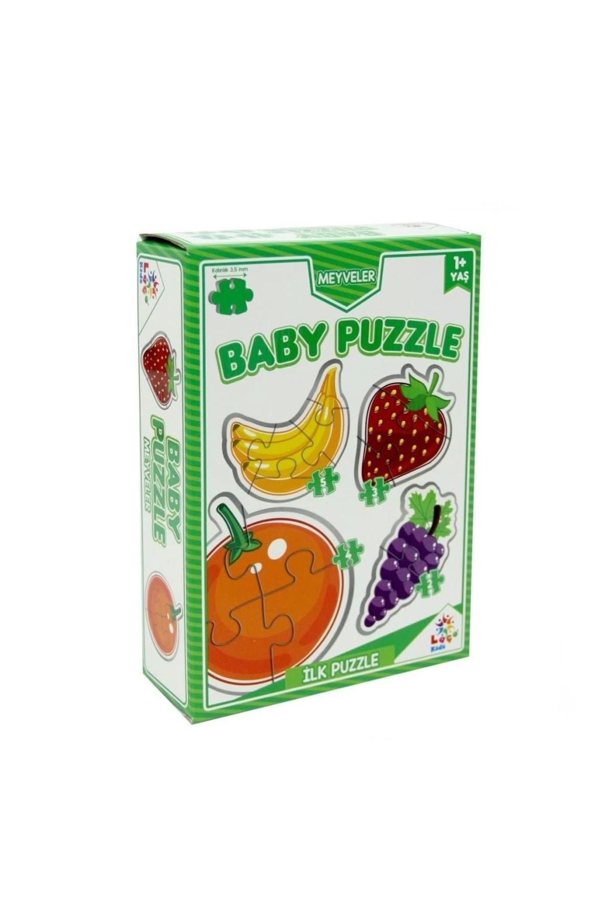 Basic Fun Çocuk LC7227 Laço, Baby Puzzle - Meyveler - İlk Puzzle / +12 ay