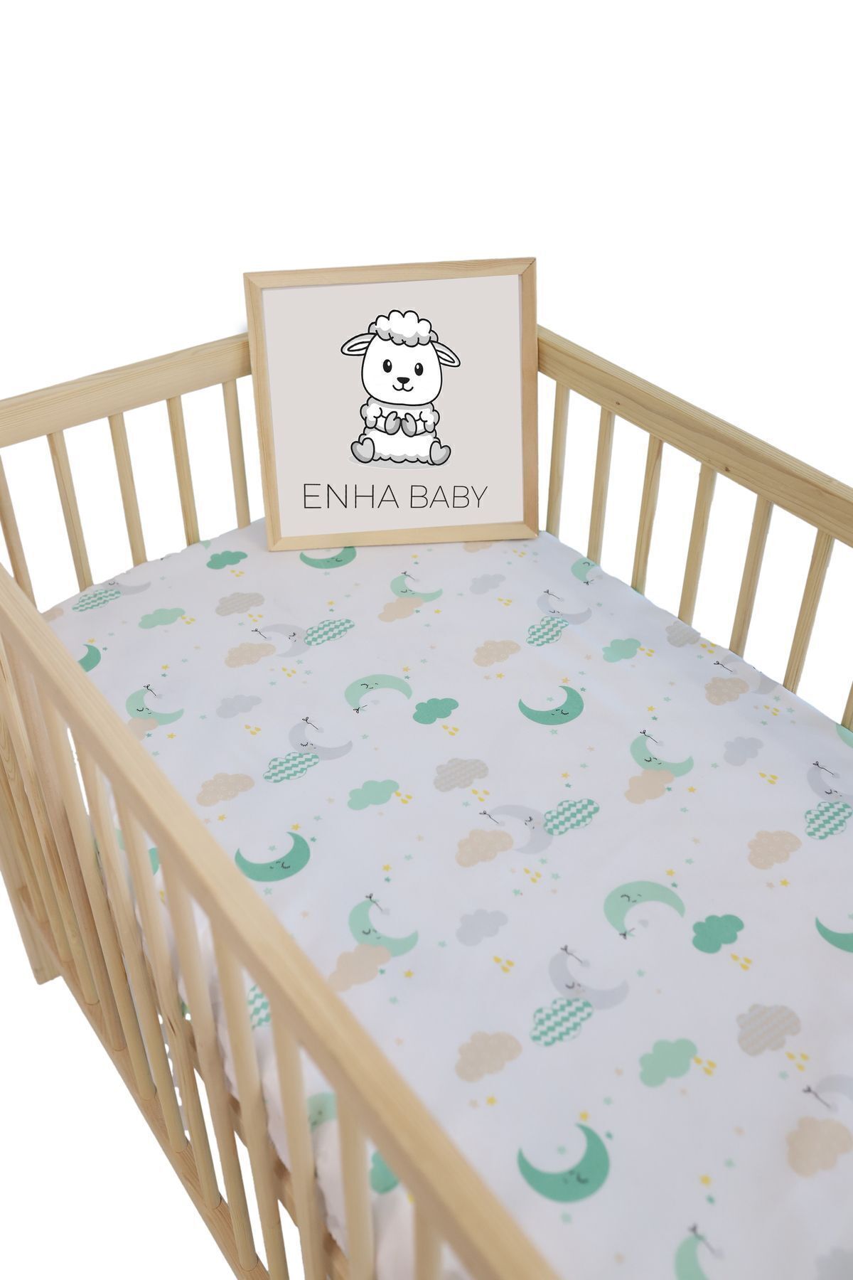 ENHA BABY Eco Serisi Lastikli Bebek Çarşafı,beşik Ve Park Yatak Çarşafı (70X110X5) Cm Ve (60X120X10) Cm