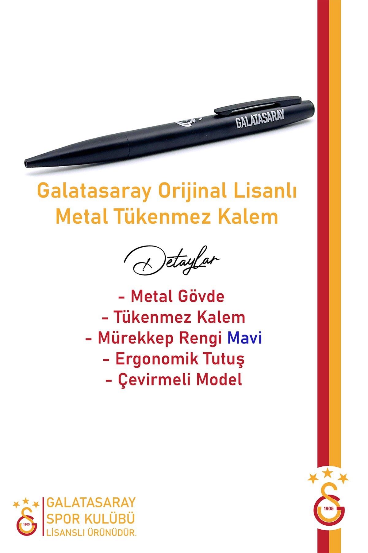 Galatasaray-Premium Licensed Metal Pen - Ballpoint, Gift with Wooden Box 2