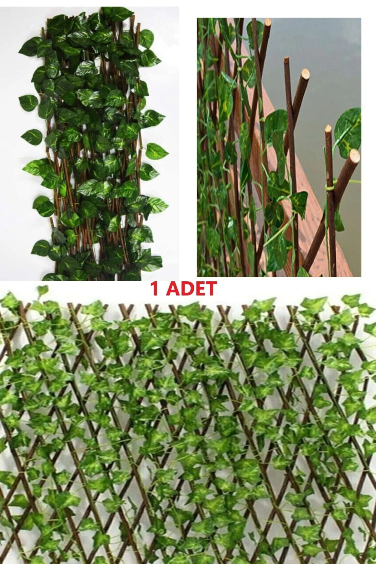 ECOYOM-Accordion Decorative Artificial Ivy - Retractable, Fence for Balcony and Garden Office Screen 3