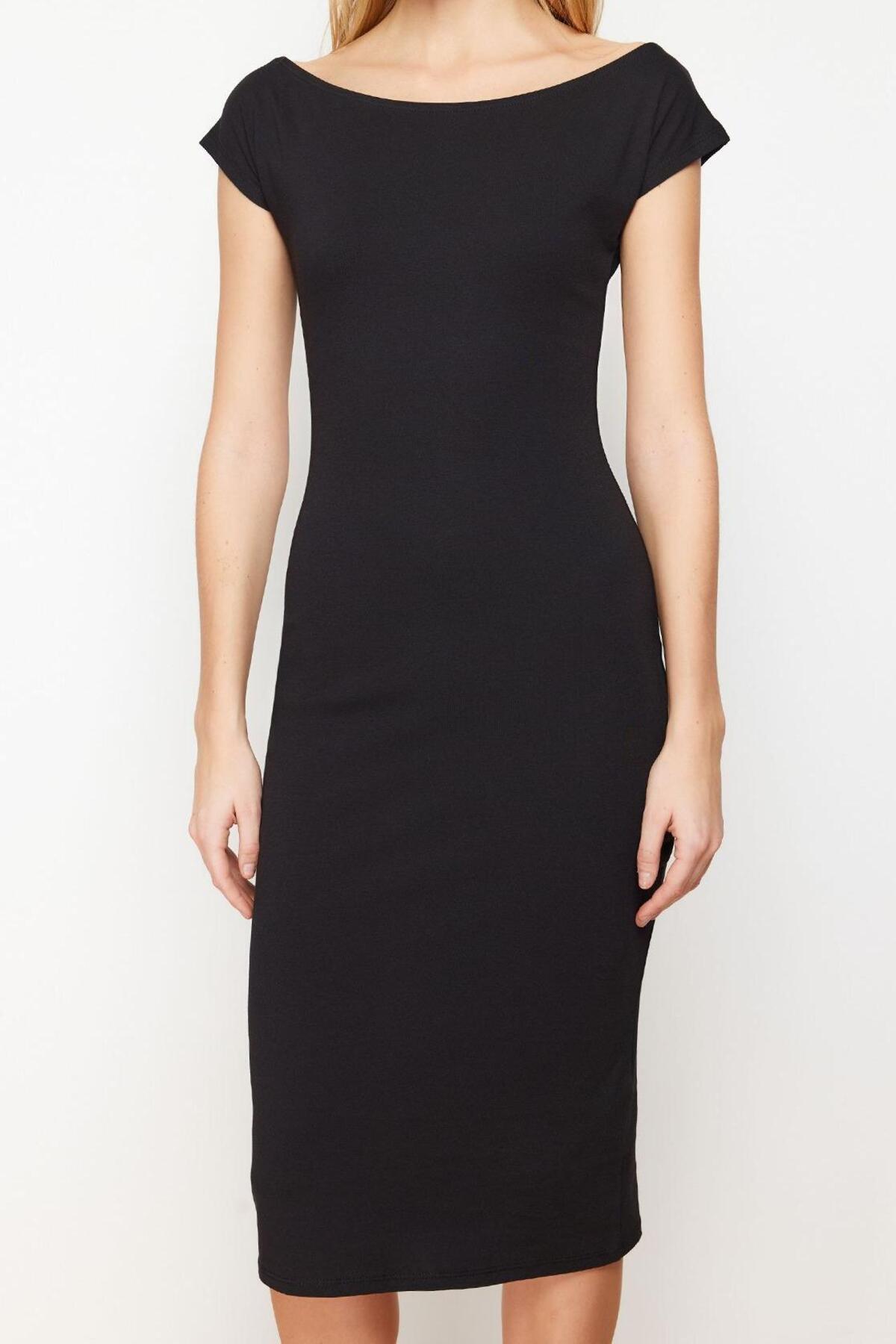 Alternative view of Moda Fit Mezuniyet Balo Finike Dokuma Straplez Kolsuz Kol Bodycone Mini Boy Elbise