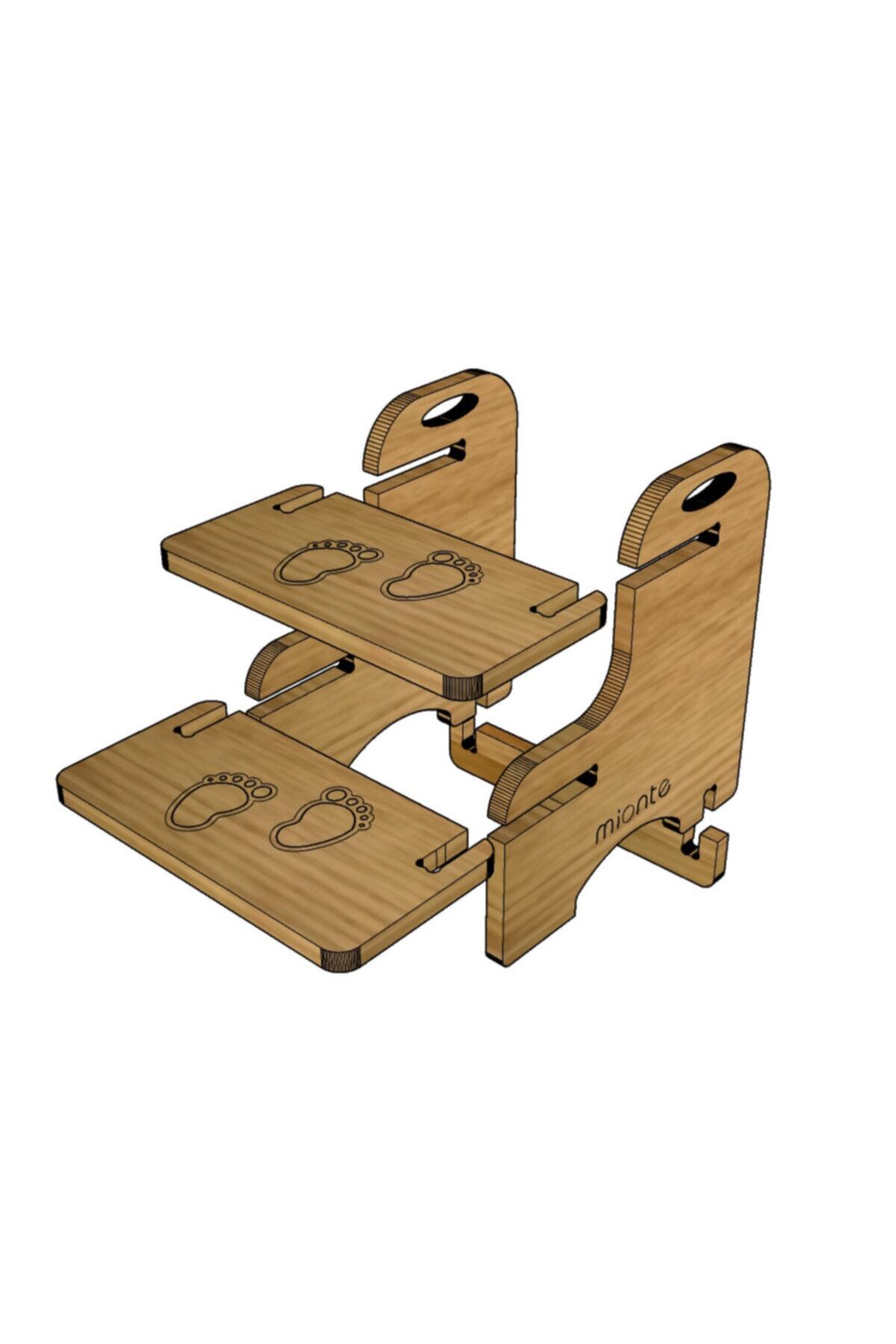 Mionte Flat-Pack Basamak Çocuk Ve Yetişkin Montessori Yükseltici Merdiven Ahşap Renk Meşe fotoğrafı 6 (önizleme)