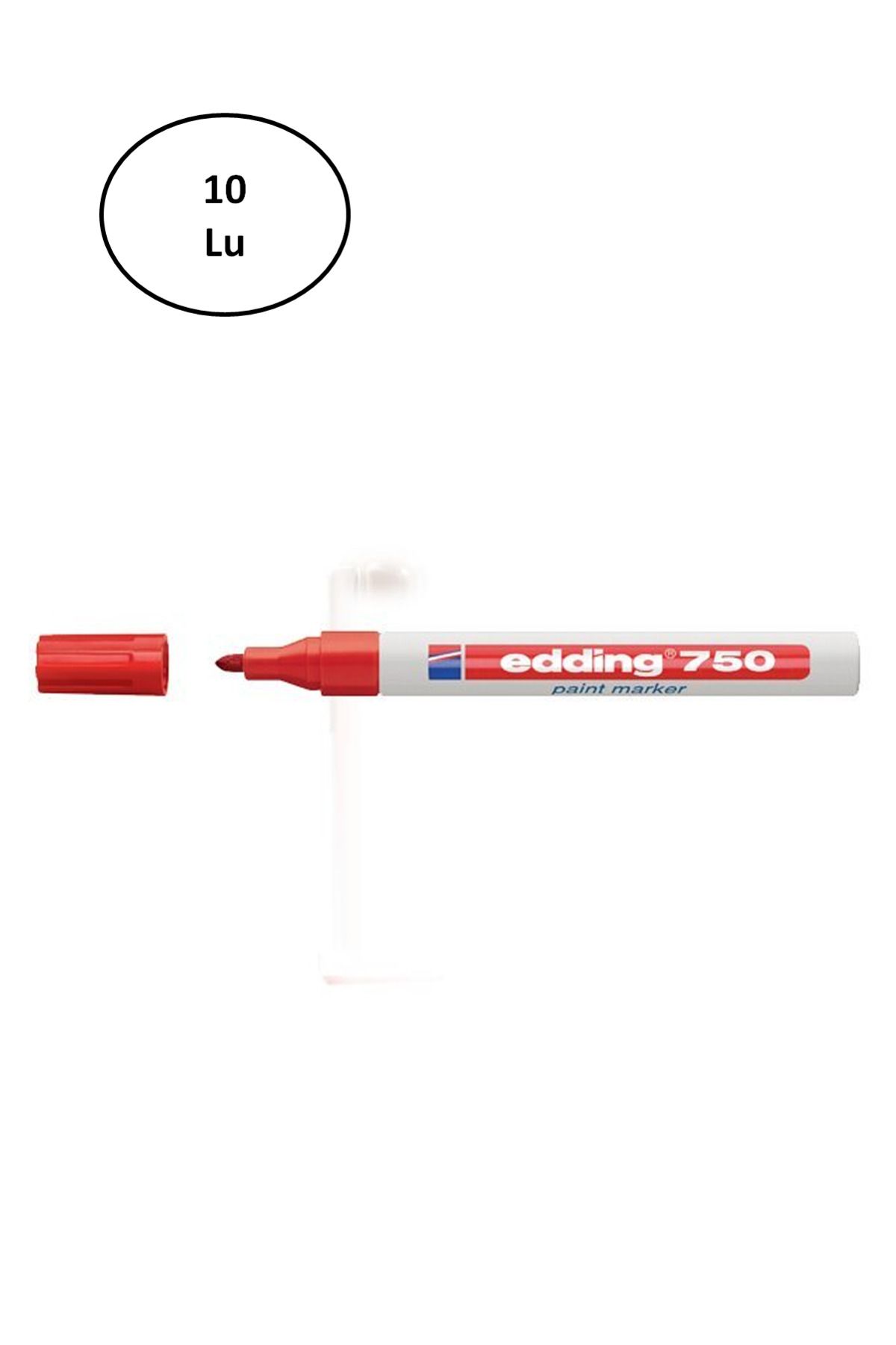 BirdoluSepet Edding Boya Dekor Markörü Kırmızı E-750 10 lu