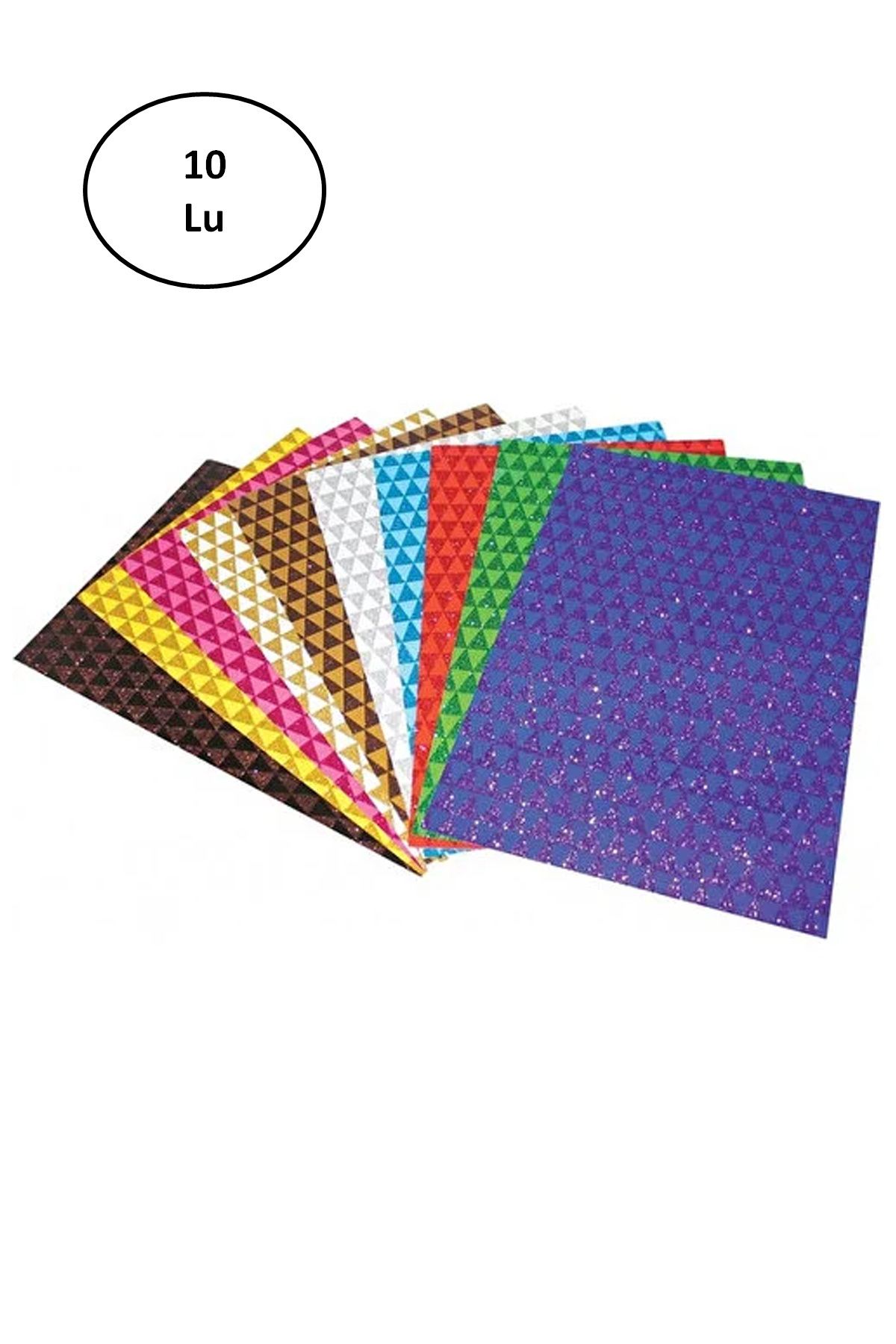 Royaleks Group Lino 50x70 cm Üçgen Desenli Simli Kağıt 10 Renk