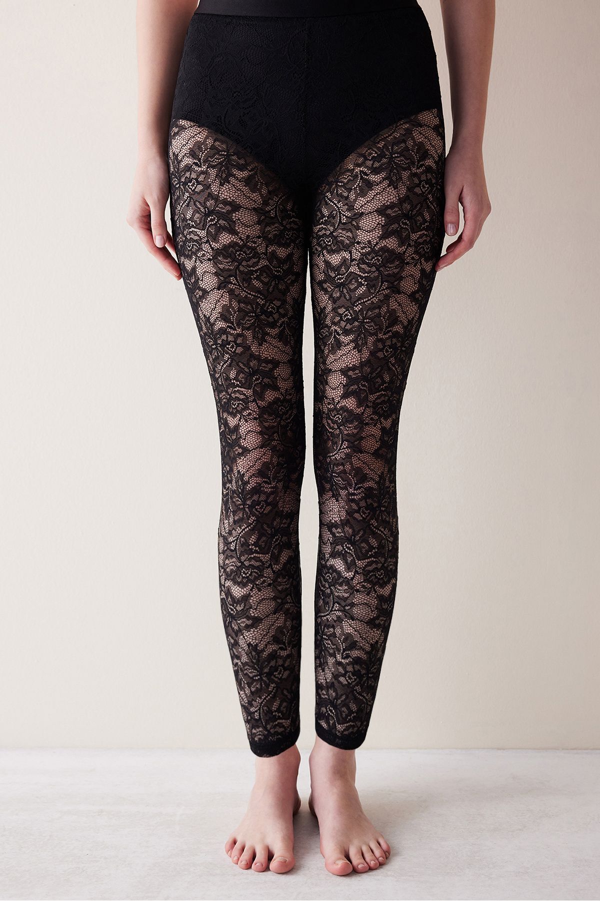 Penti-Black High Waist Lace Leggings 2