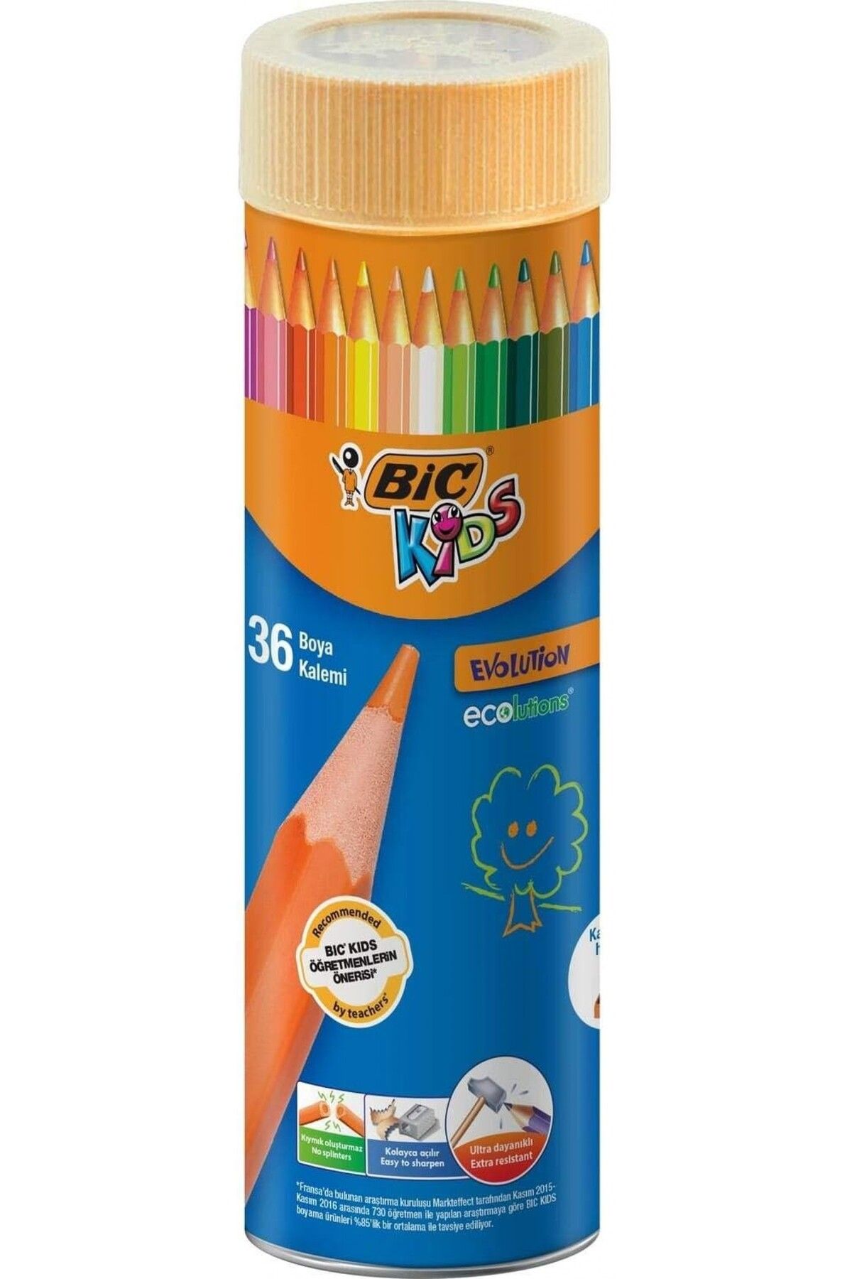 Bic Kids Evolution Kuru Boya Kalemi 36'lı Metal Tüp / .968491