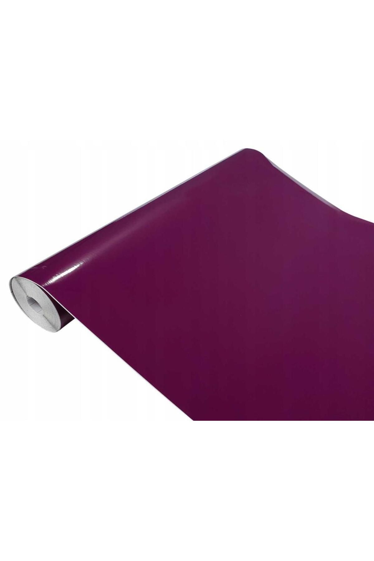 Elioure Parlak Mürdüm Kendinden Yapışkanlı Folyo 45cm x 2mt, Renkli ve Şık Dekorasyon Malzemesi