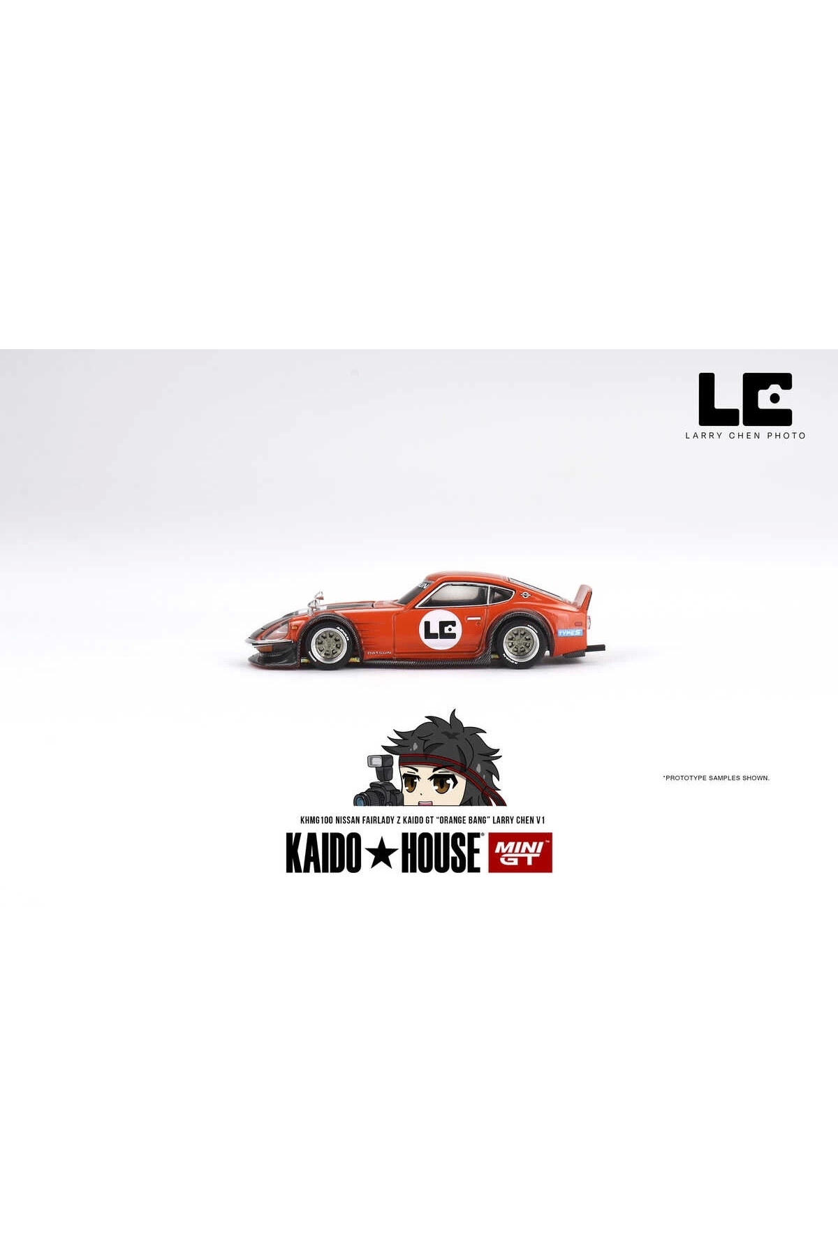 mini gt 1/64 Nissan Fairlady Z Kaido GT 'ORANGE BANG' Larry Chen