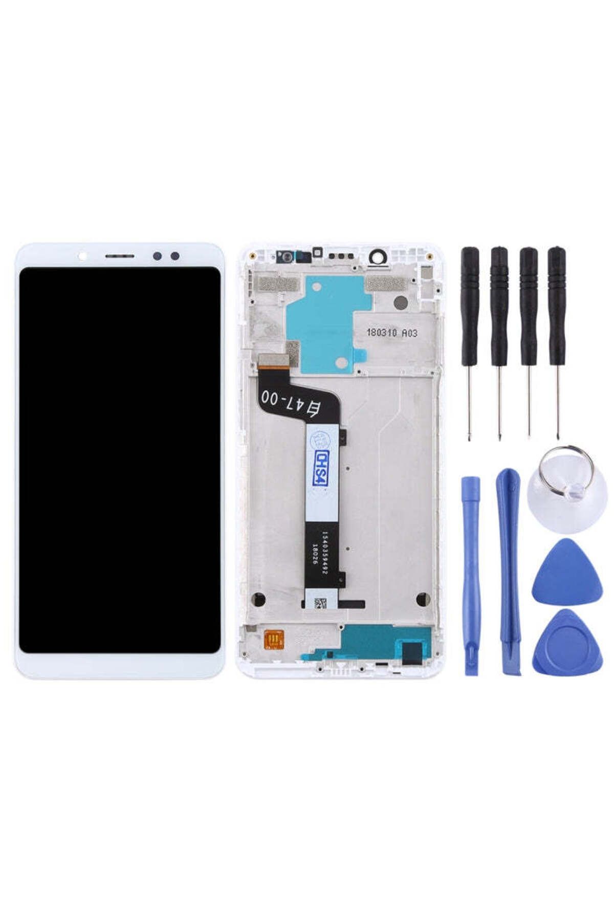 indirimplus Redmi Note 5 Pro Uyumlu  LCD EKRAN Çerçeveli Beyaz Renk İlanı +Tamir seti AYNI GÜN KARGO