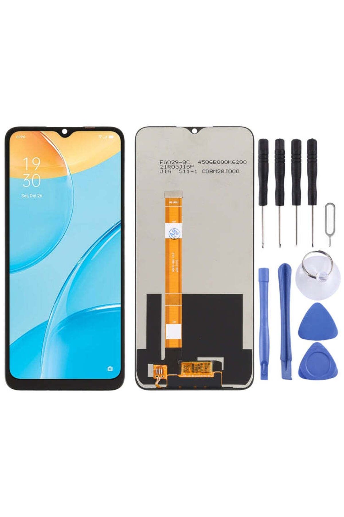 indirimplus Oppo A15 Uyumlu Lcd Ekran Çıtalı +tamir Seti Cph2185 Cph2179 Ldeaew