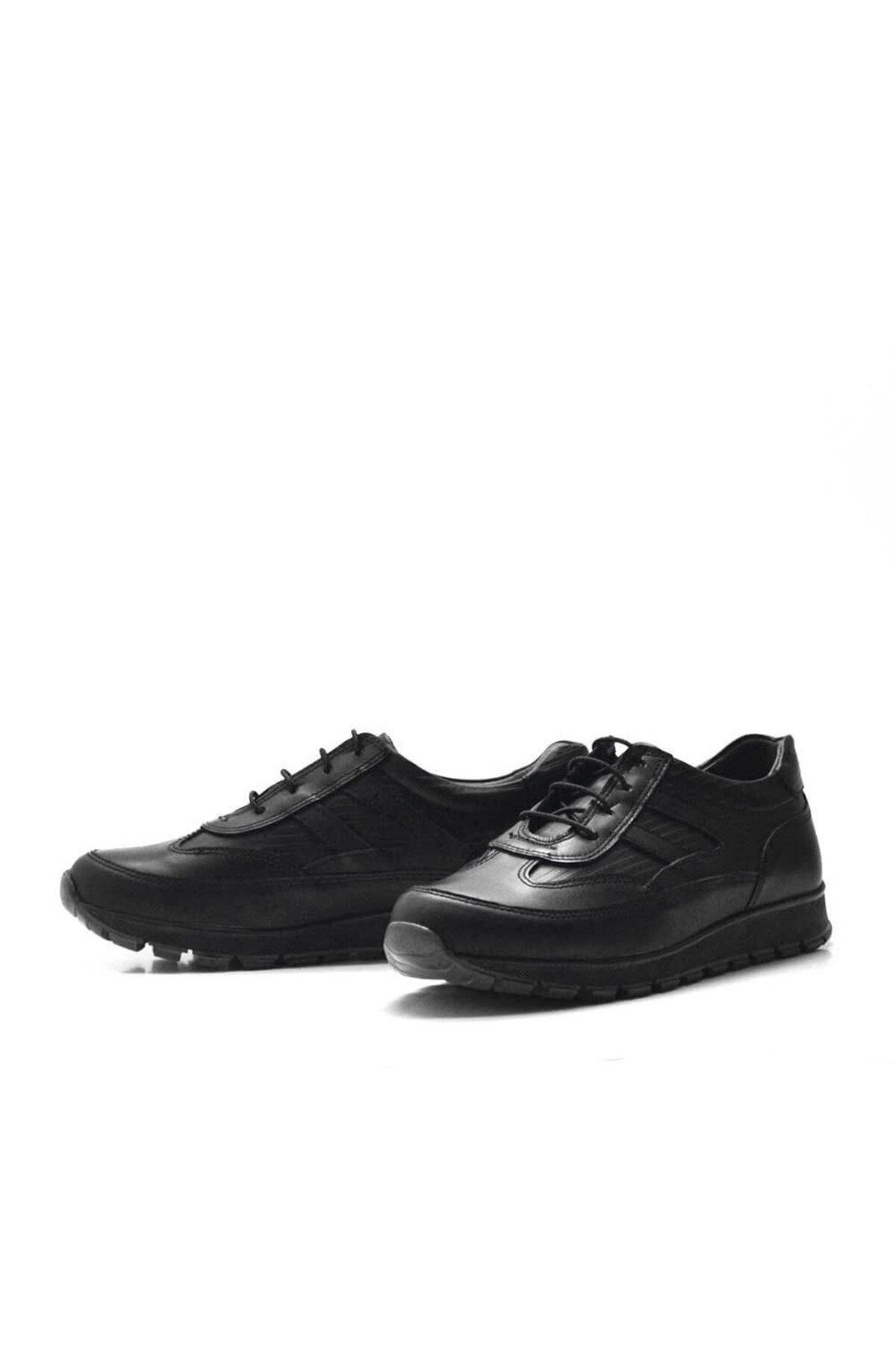 Raker-Plus Genuine Leather Black Lace-Up Men's Junior Sports School Shoes 4