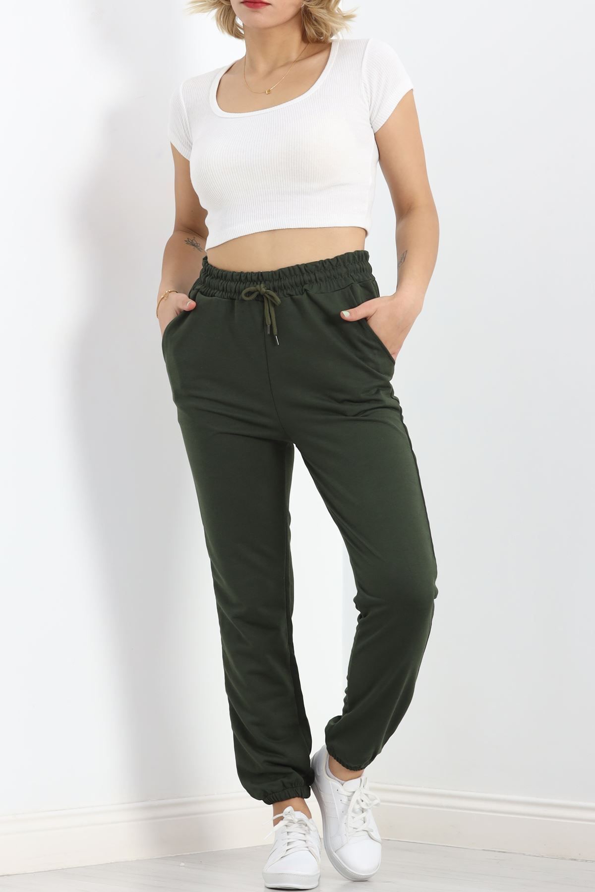 BosFonis-Khaki Skinny Sweatpants - 18960.1431 6