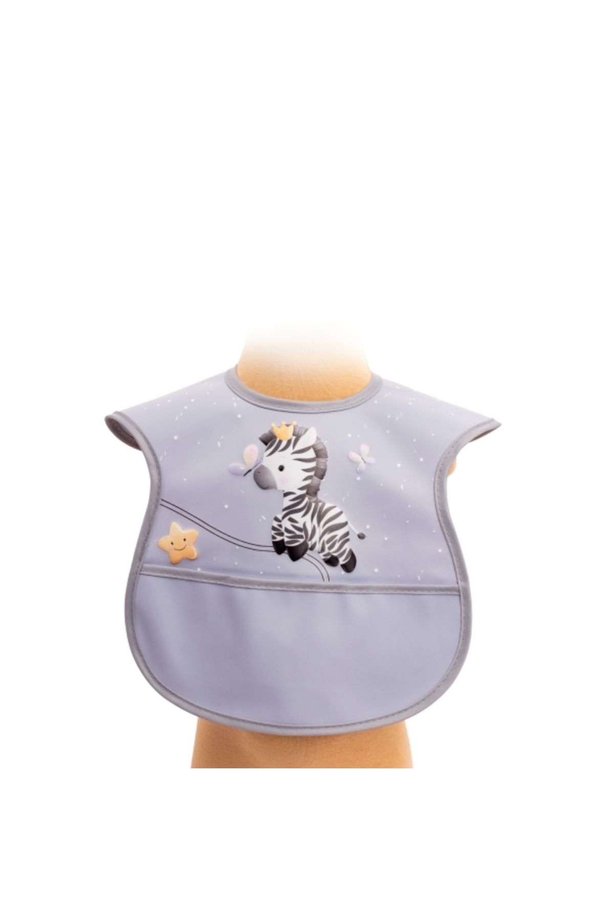 Sevi Bebe-Zebra Patterned Velcro Apron Design 2