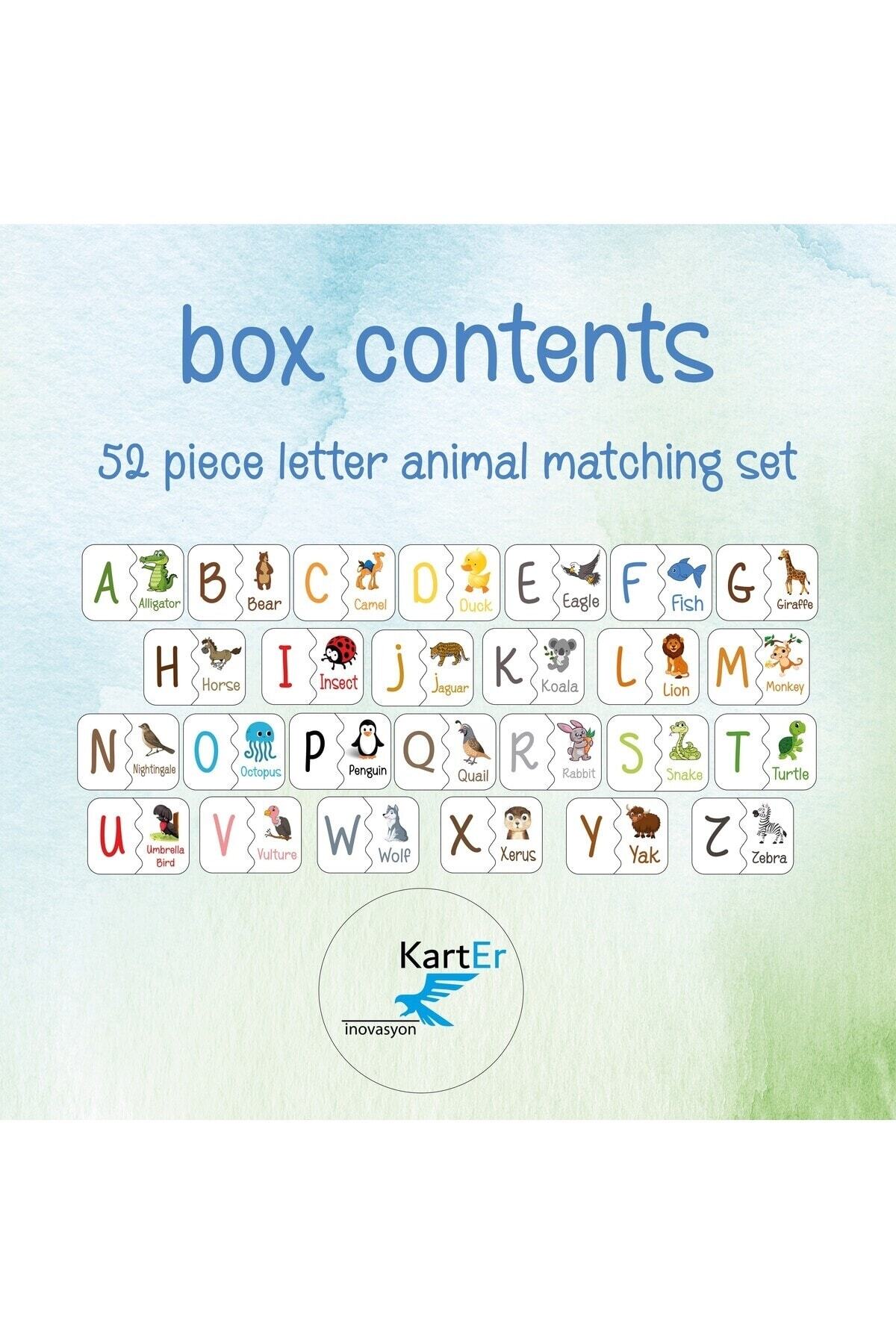 Karter İnovasyon Harf Hayvan Esleme Kartlari, Alfabe Esleme Kartlari,montesorri Yapboz Takcikar fotoğrafı 7 (önizleme)