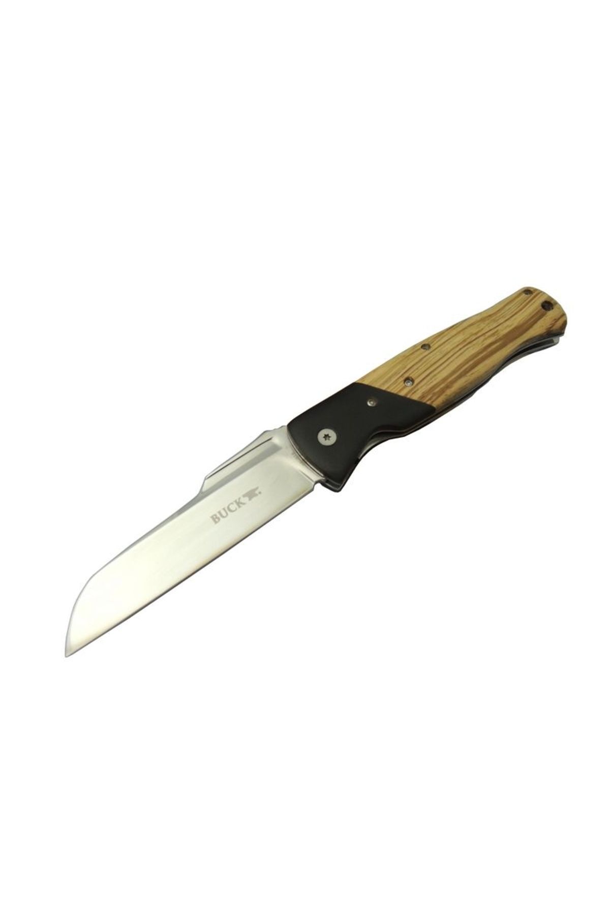 Skygo Buck Knives BK-016ZBR Kamp Çakı 23 cm - Ahşap Saplı, Kılıflı, Kutulu, Kemerllikli