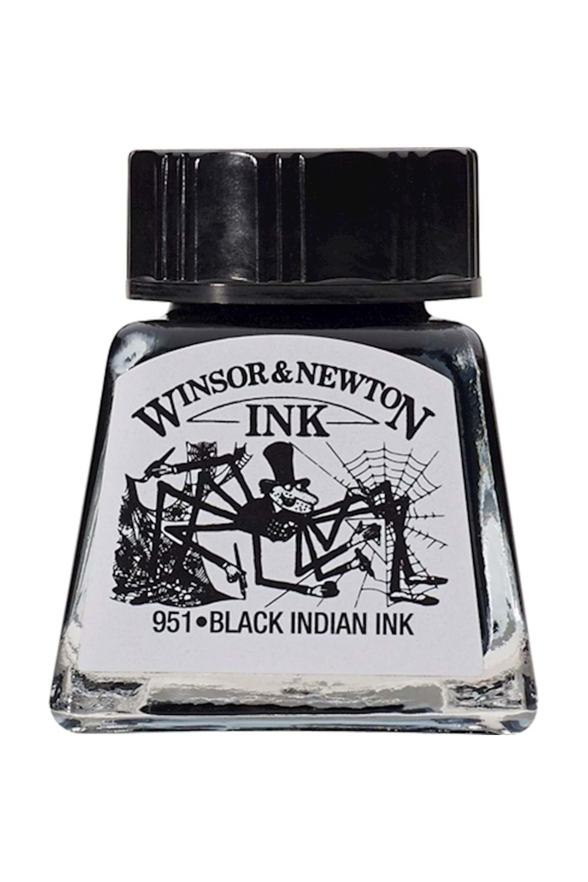 Winsor Newton-Winsor & Newton 14ml Black Tile Ink 1