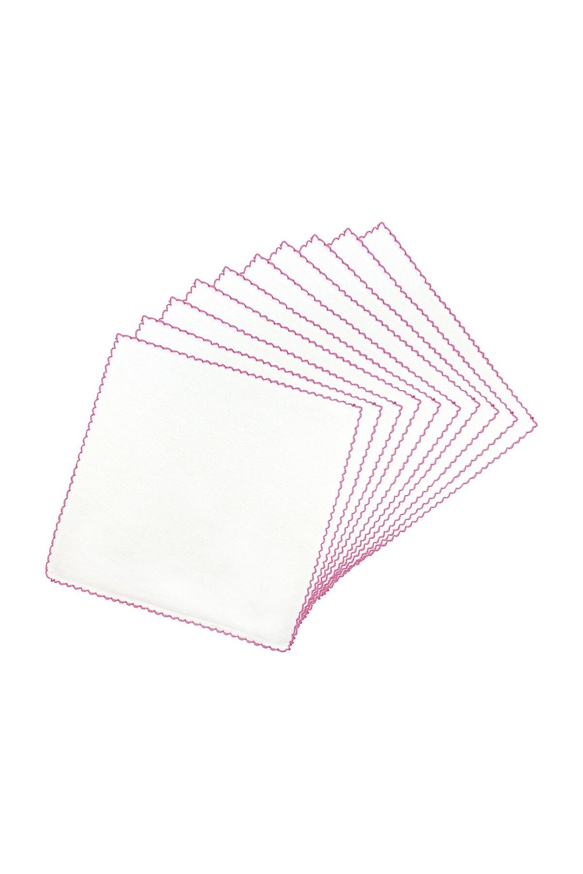 Sema Baby-Pink Double Layer Combed Cotton Baby Wipes - Pack of 10 1